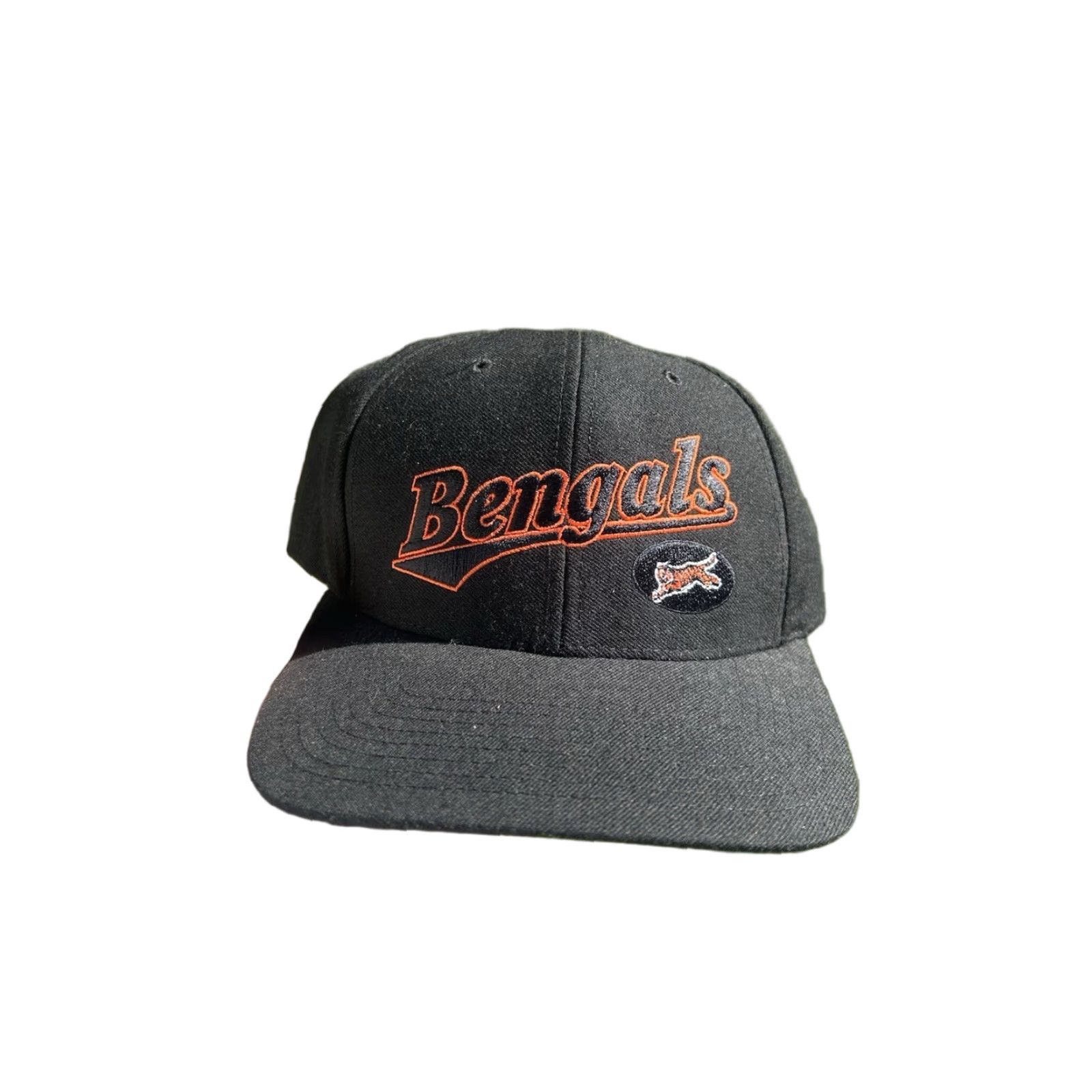 NFL VINTAGE 90s SnapBack hat Cincinnati Bengals NFL football wool blend black Hat Cap Mens/Boys Size ONE SIZE - 1 Thumbnail