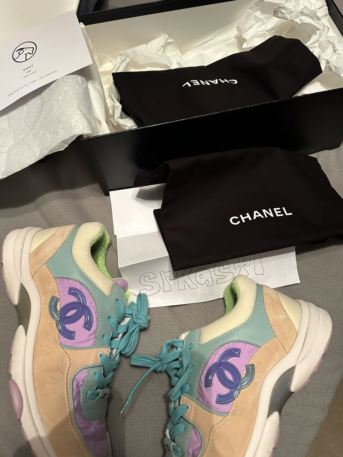 Chanel Chanel Multicolor Leather Sneakers Grailed