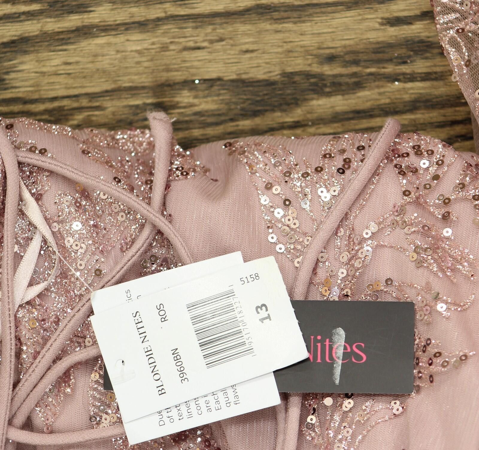 Other Blondie Nites Glitter Corset-bodice Gown Dress Rose Pink 13 Size M / US 6-8 / IT 42-44 - 4 Thumbnail