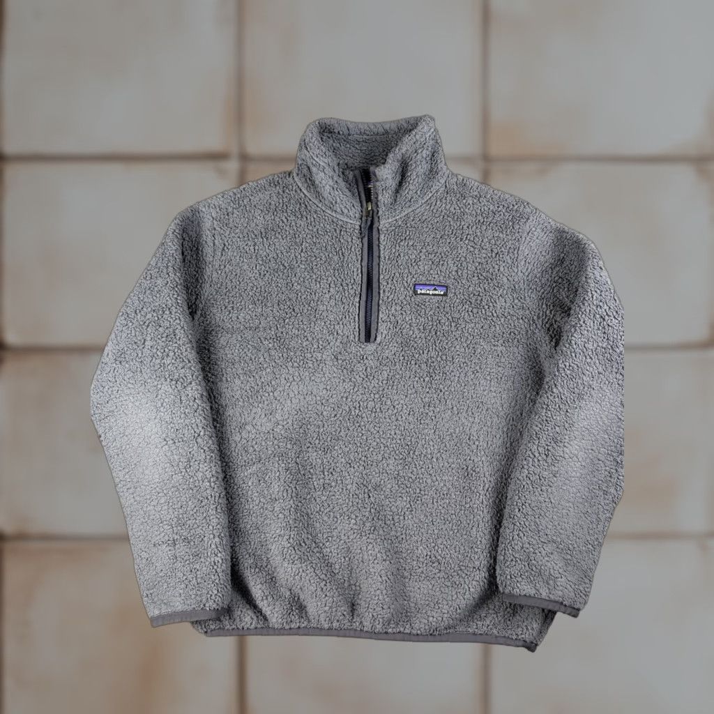 Patagonia Patagonia Sweater Women’s L Gray Fleece Mock Neck Logo Zipper Outdoor Pullover Long Sleeve Quarter Zip Size L / US 10 / IT 46 - 1 Thumbnail
