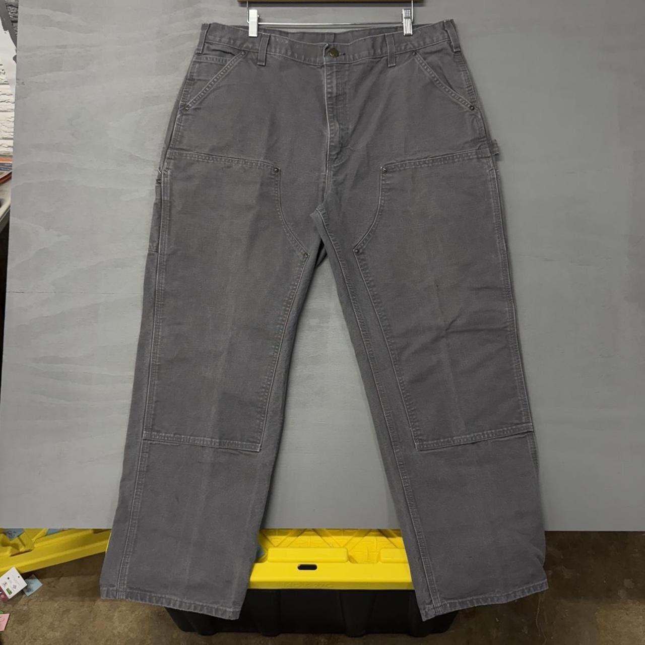 Carhartt Carhartt B136 GVL Double Knee Work Pants Grey 40 x 31 Size US 40 / EU 56 - 2 Thumbnail