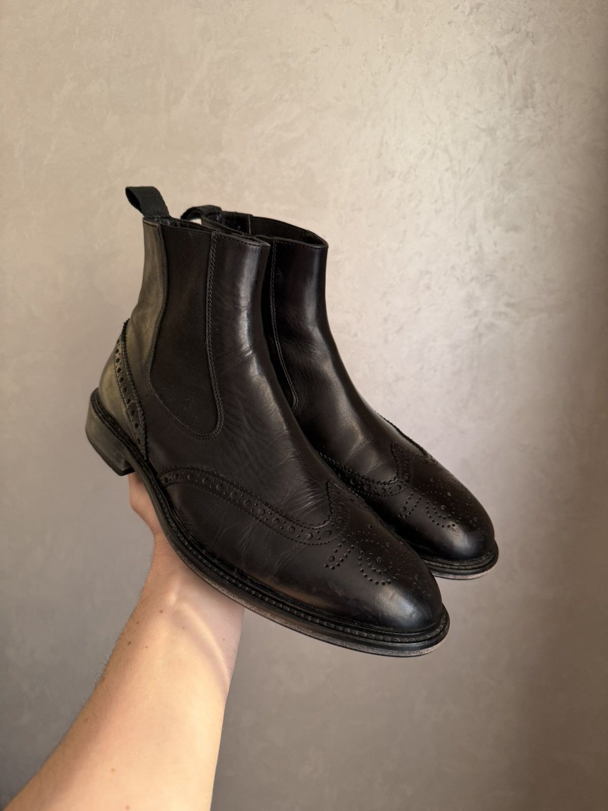 If Six Was Nine AS 98 Vibe Artisan Black Leather Side Zip Ankle Biker Boots Size US 9 / EU 42 - 1 Thumbnail