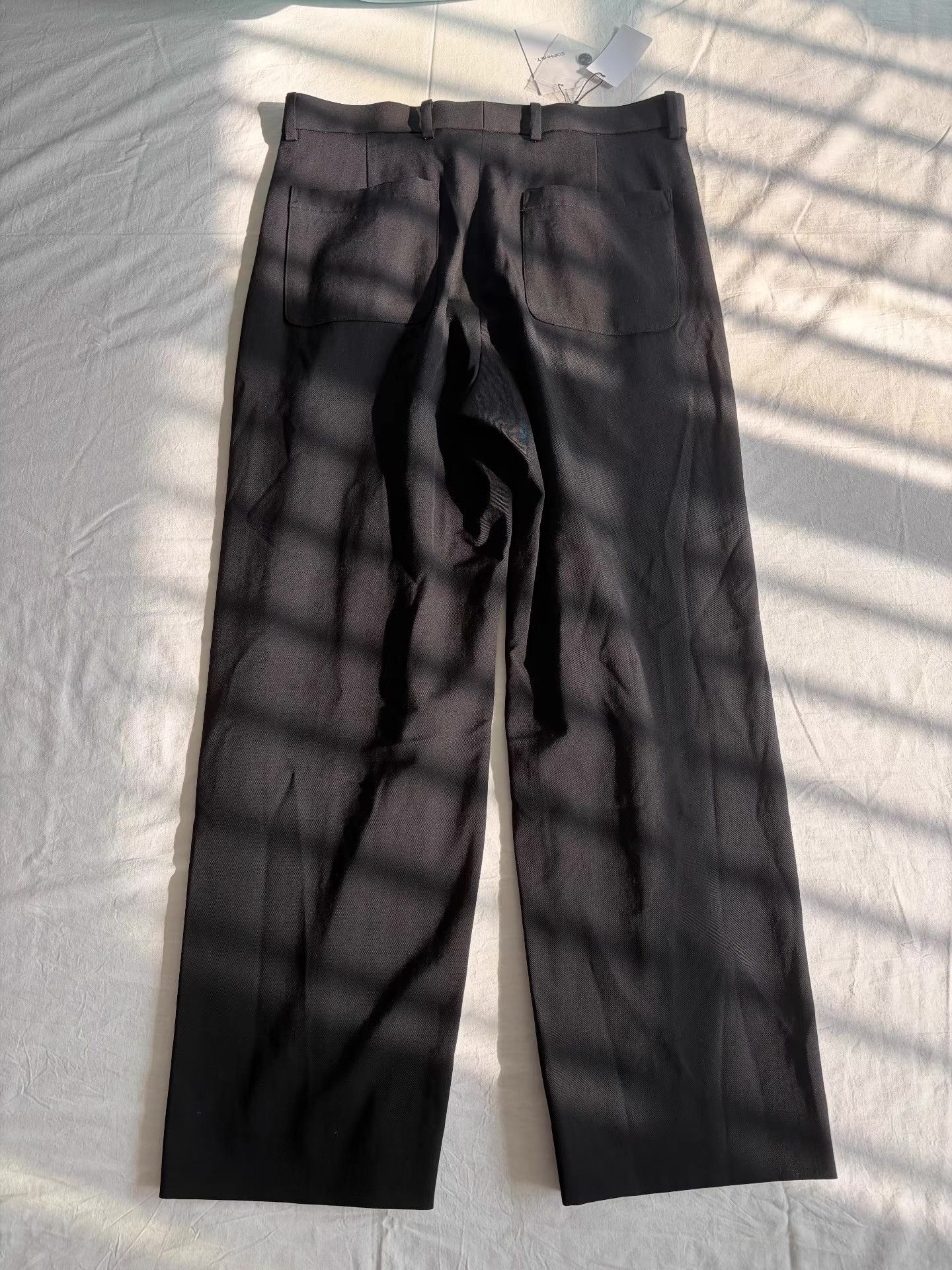 Sophnet. SOPHNET. Wool Relax-Fit Tuck Slacks Ｑ23 Size US 36 / EU 52 - 4 Thumbnail