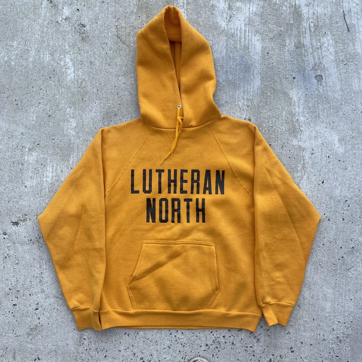 Vintage Vintage 80s LUTHERAN NORTH DISCUS ATHLETIC Raglan Hoodie Size US L / EU 52-54 / 3 - 1 Thumbnail