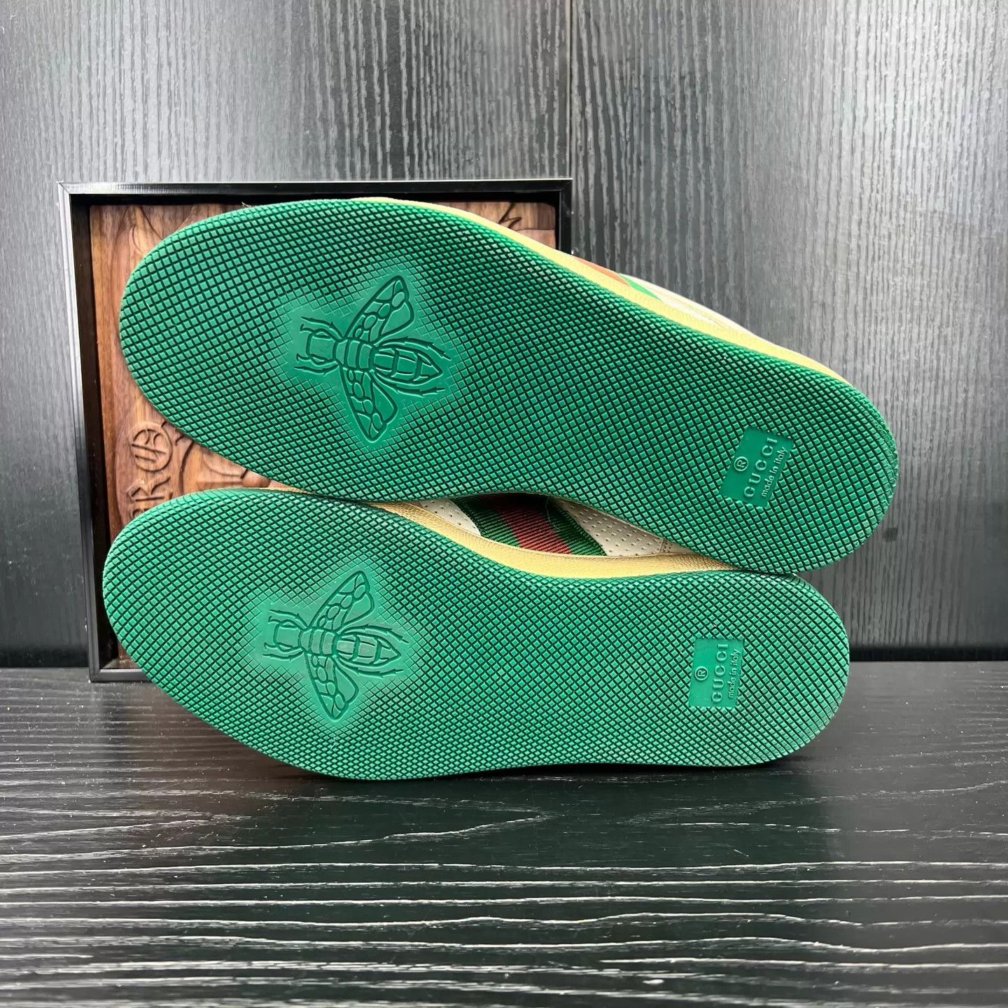 Gucci Women's Gucci Rhyton Gray Green 35.5 Shoes Size US 5 / IT 35 - 6 Thumbnail