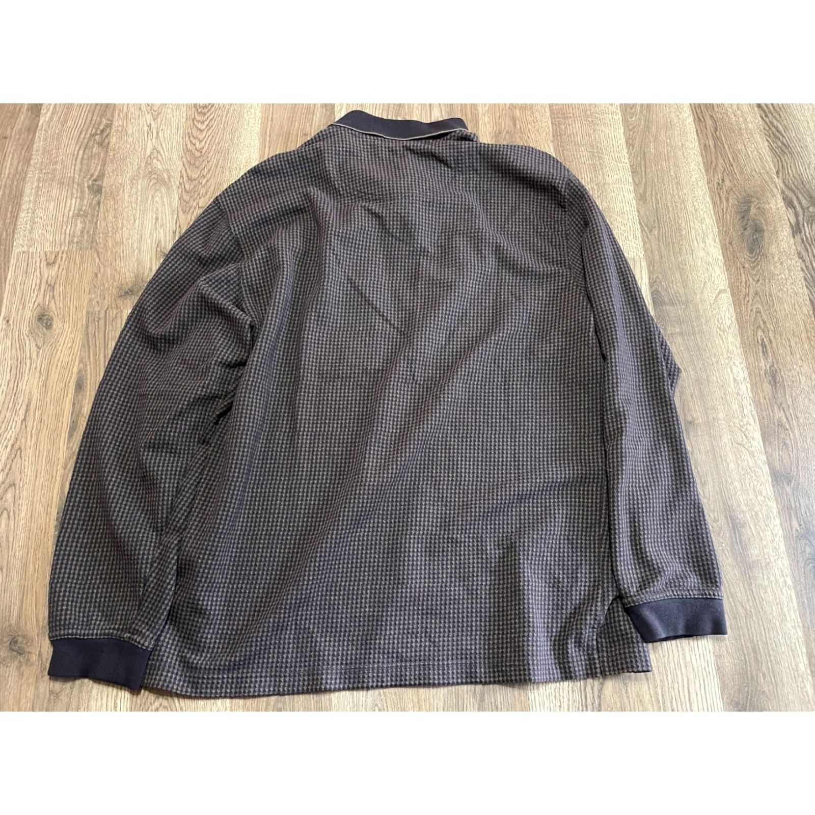 Arrow Arrow Shirt Mens Size Large Brown Black Long Sleeve Polo Collared Shirt Size US L / EU 52-54 / 3 - 2 Thumbnail