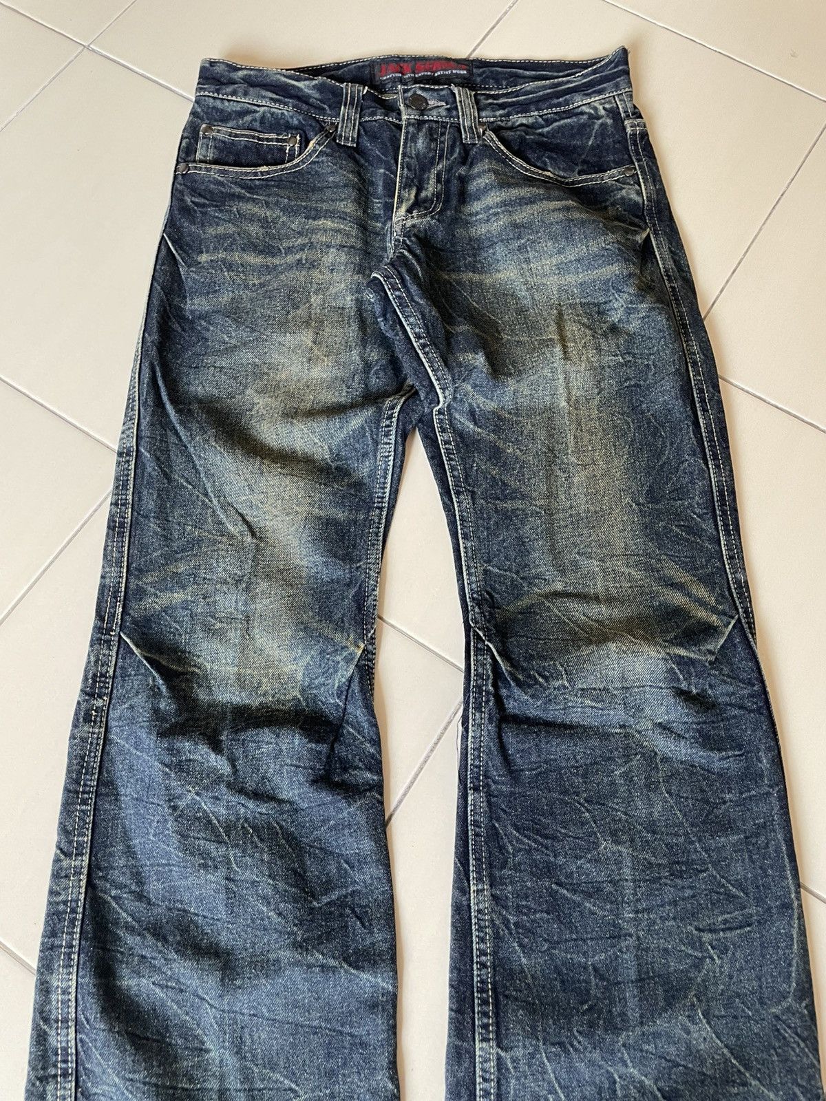 Japanese Brand Jack Serika Angel Wings Flare Jeans Size US 30 / EU 46 - 4 Thumbnail