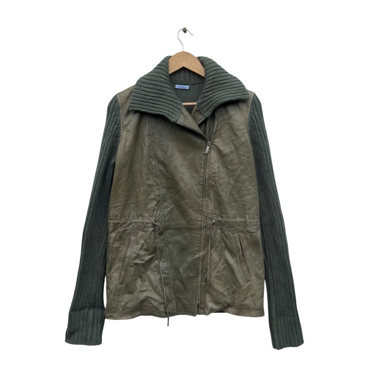 Genuine Leather × Malo Italian Designer Malo Leather Jacket Size M / US 6-8 / IT 42-44 - 1 Thumbnail