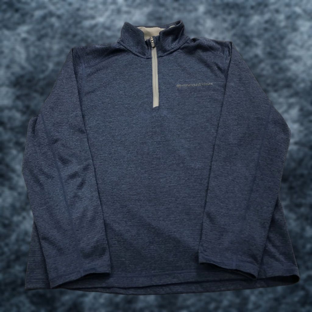Vineyard Vines Vineyard Vines Jacket Mens M Blue 1/4 Zip Pullover Golf Whale Athleticwear Outdoor Preppy Logo Modern Outdoors Mens Size US M / EU 48-50 / 2 - 1 Thumbnail