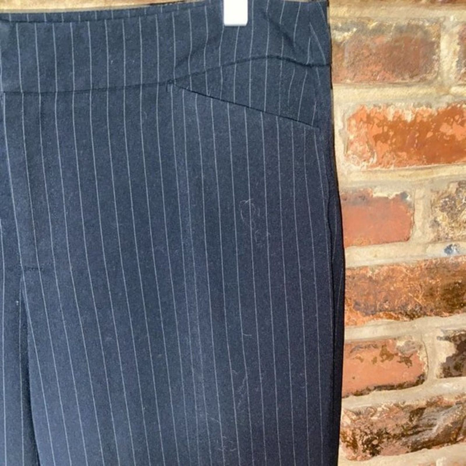 Other Rafaella Black & White Pinstripe Wide Leg Dress Pant 10 Size 32" / US 10 / IT 46 - 6 Thumbnail