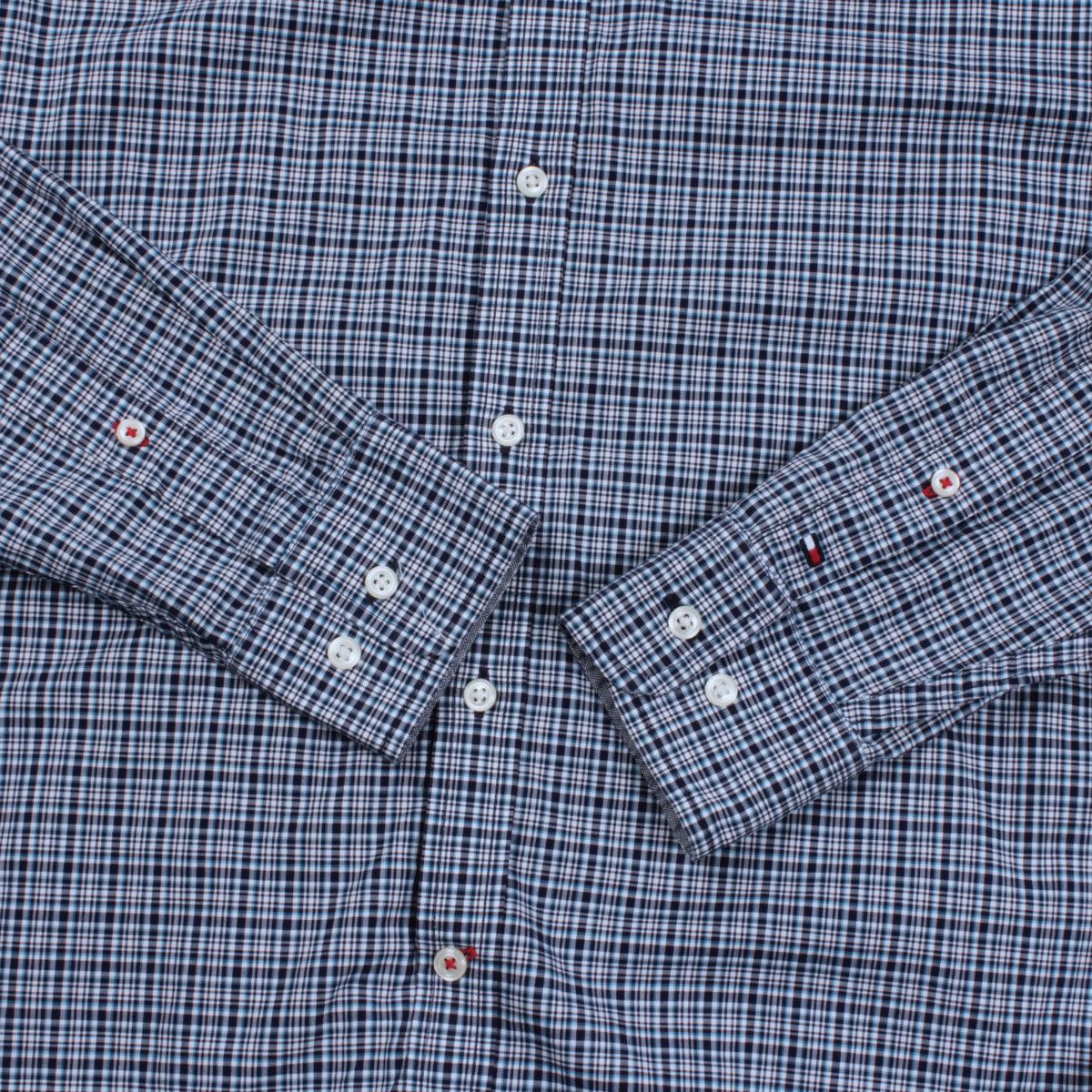 Tommy Hilfiger TOMMY HILFIGER Slim Fit Micro Plaid Long Sleeve Shirt Size US M / EU 48-50 / 2 - 6 Thumbnail