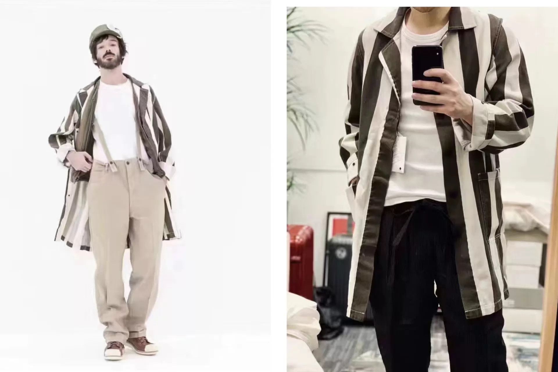 Visvim VISVIM 19SS CECILE SERVICE COAT black1 striped size M Size US M / EU 48-50 / 2 - 8 Thumbnail
