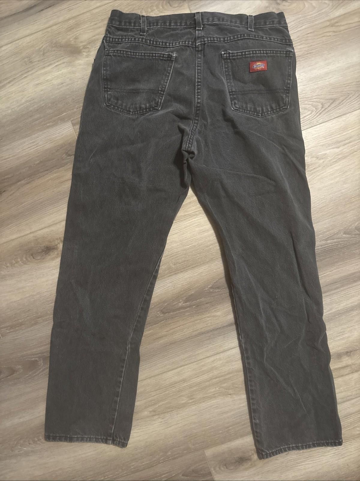 Dickies Dickies Jeans Mens 36x34 Black Carpenter Dark Denim Work Size US 36 / EU 52 - 5 Thumbnail