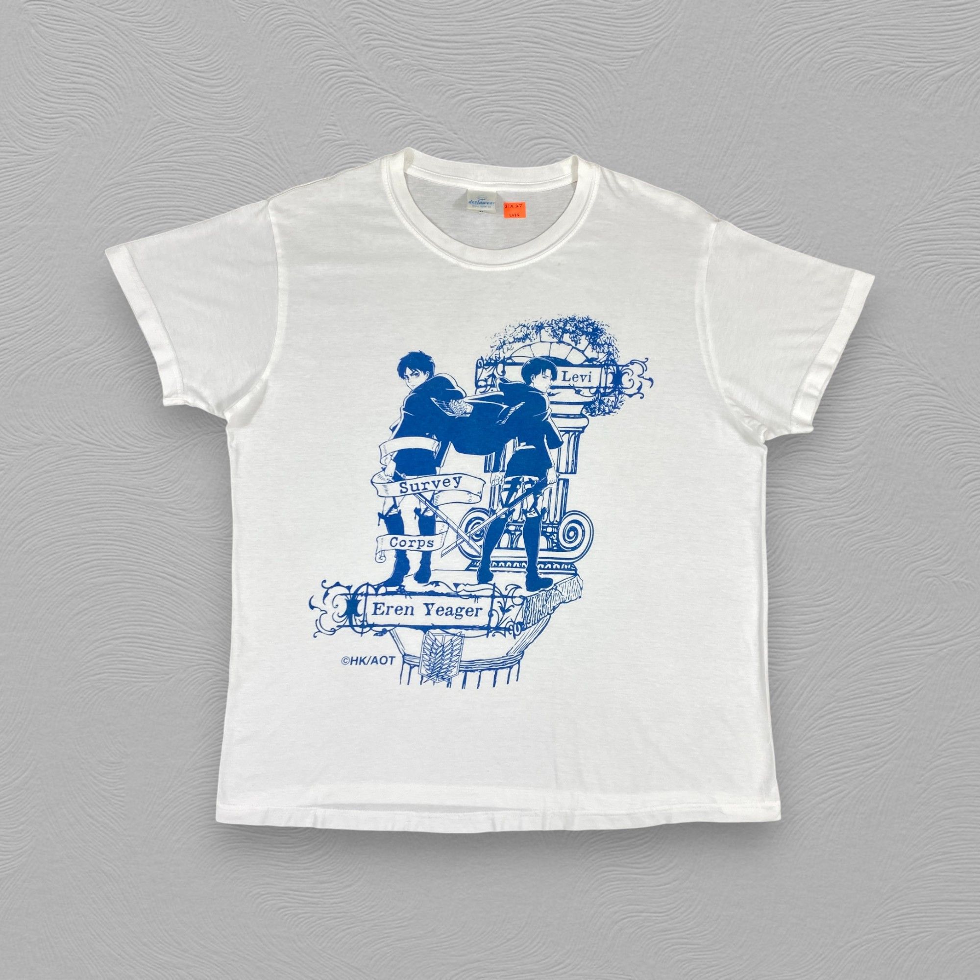 Anime Vintage Levi Survey Corps Eren Yeager t-shirt - L075 Size US M / EU 48-50 / 2 - 1 Thumbnail