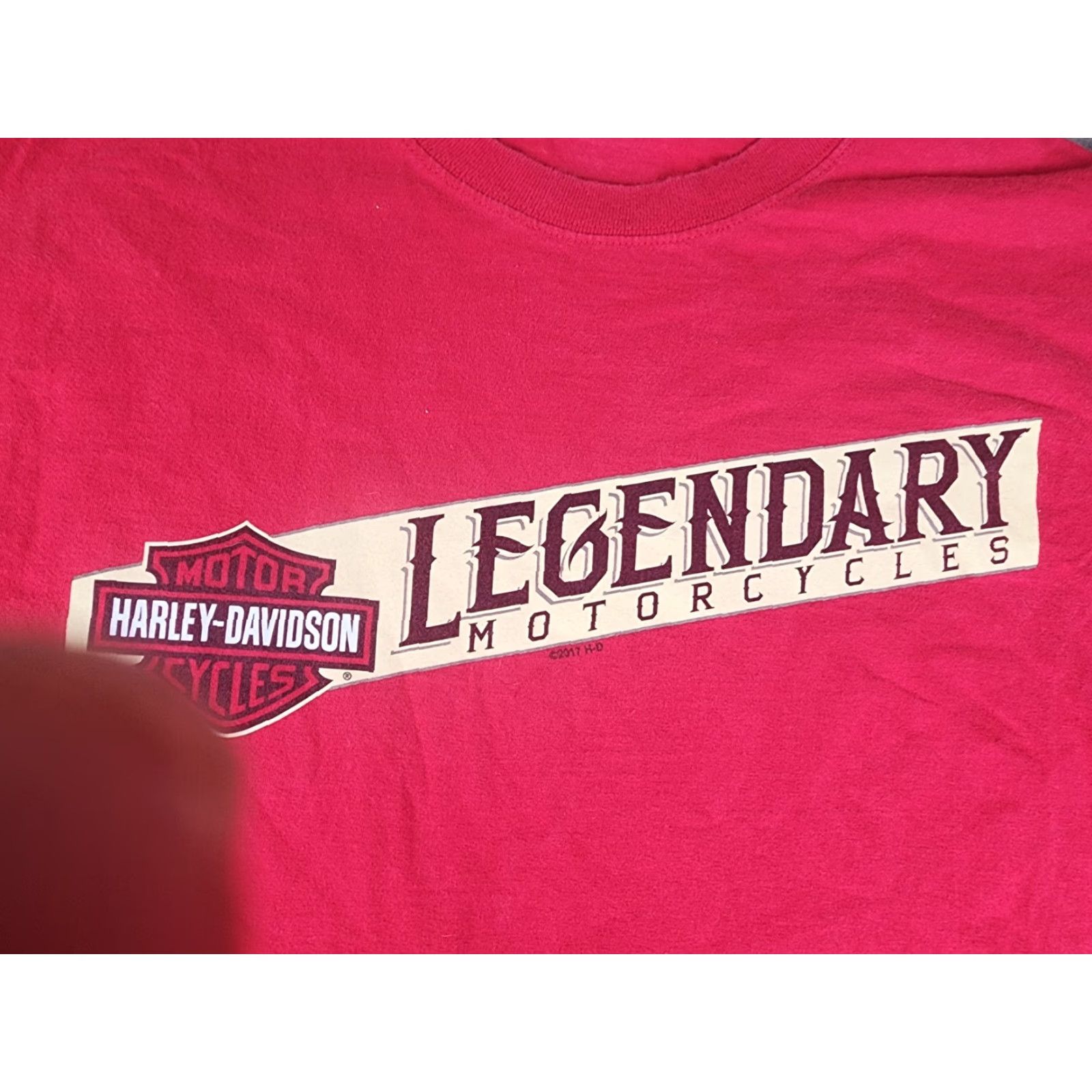 Harley Davidson Harley-Davidson T-Shirt Men XL Red Eagle Graphic Print Short Sleeve Crew Neck Biker Motorcycle USA City Flint Michigan Vintage No Size US XL / EU 56 / 4 - 2 Thumbnail