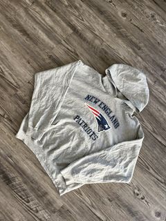 Reebok New England Patriots Sweatshirt Hoodie Size Medium Gray NFL Vintage