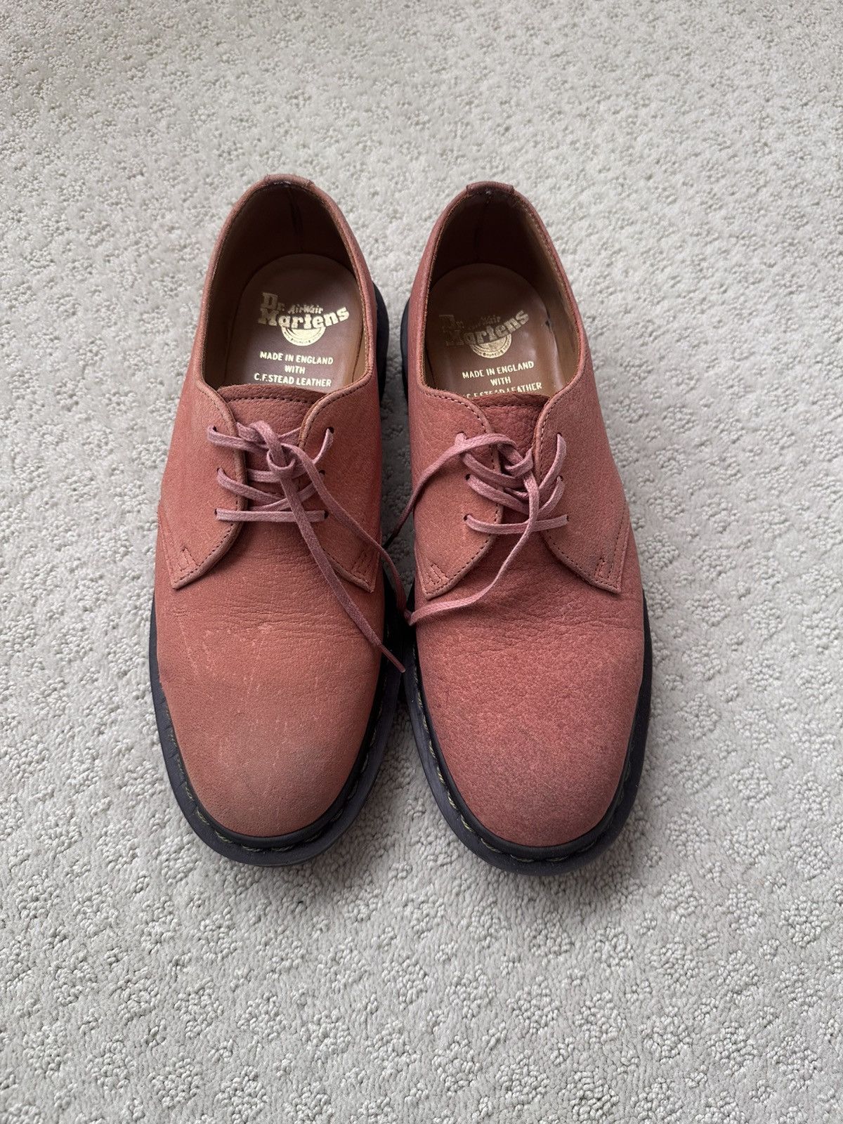 Dr. Martens Orange Suede 3 Eye Derbies Size US 9 / EU 42 - 1 Thumbnail
