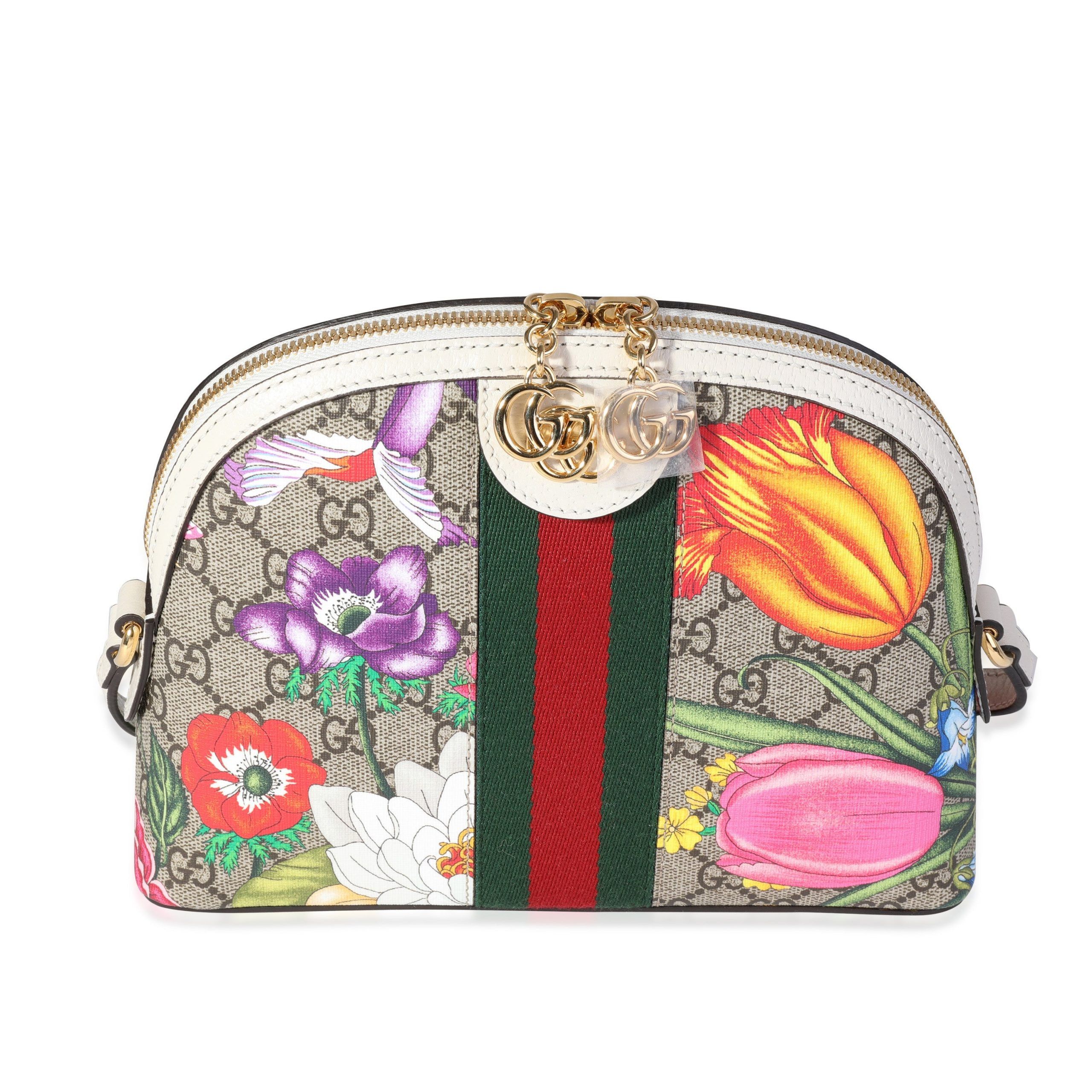 Gucci GG Supreme Flora Small Ophidia Dome Shoulder Bag