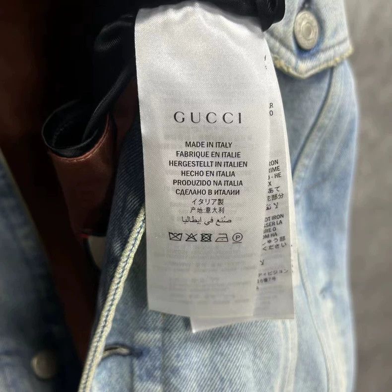 Gucci Gucci The latest blue Sanskrit embroidery pattern logo deni Size US L / EU 52-54 / 3 - 4 Thumbnail
