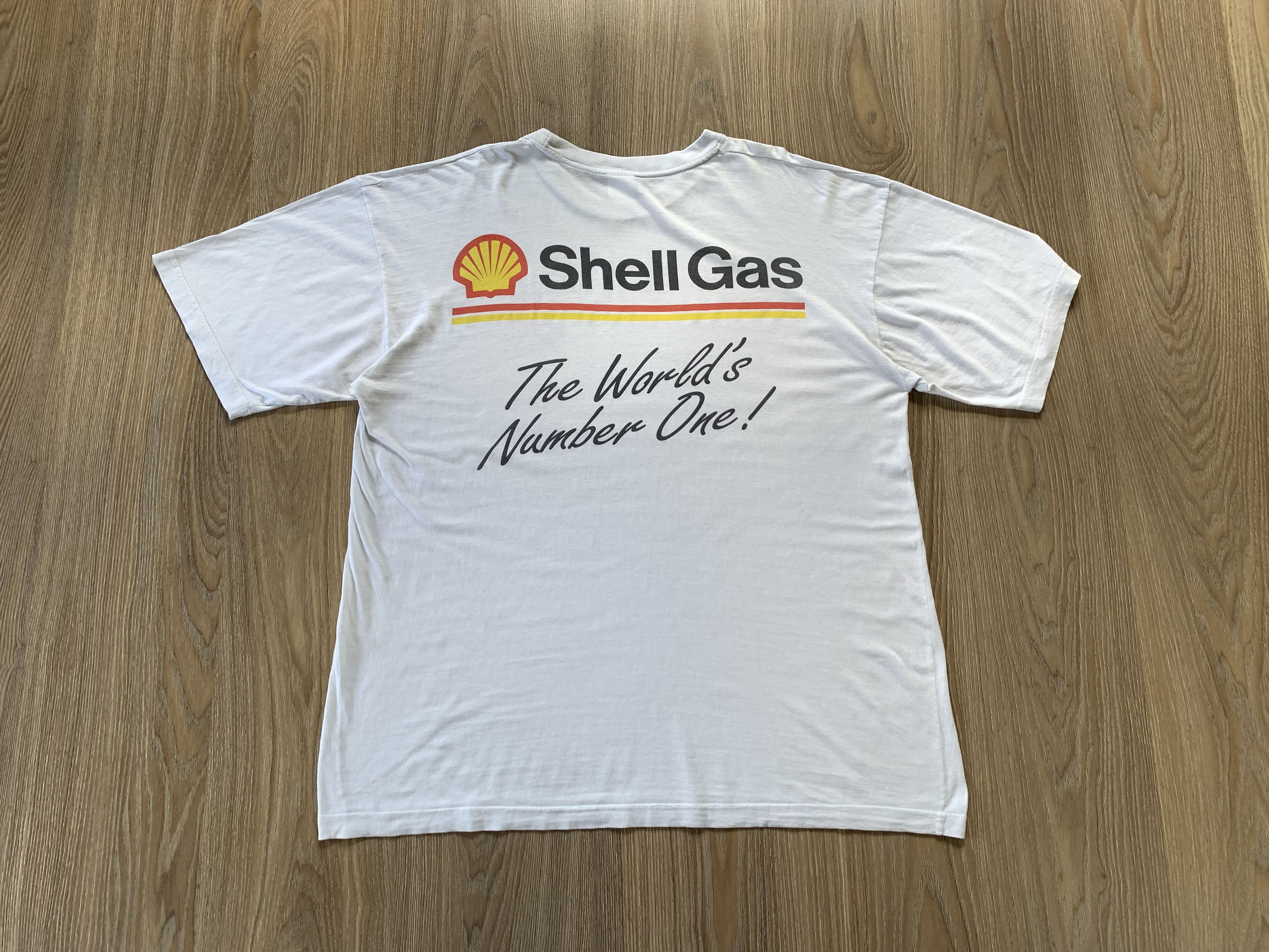 GAS Shell Gas Bright Green White Printed T-Shirt Size US XL / EU 56 / 4 - 3 Thumbnail