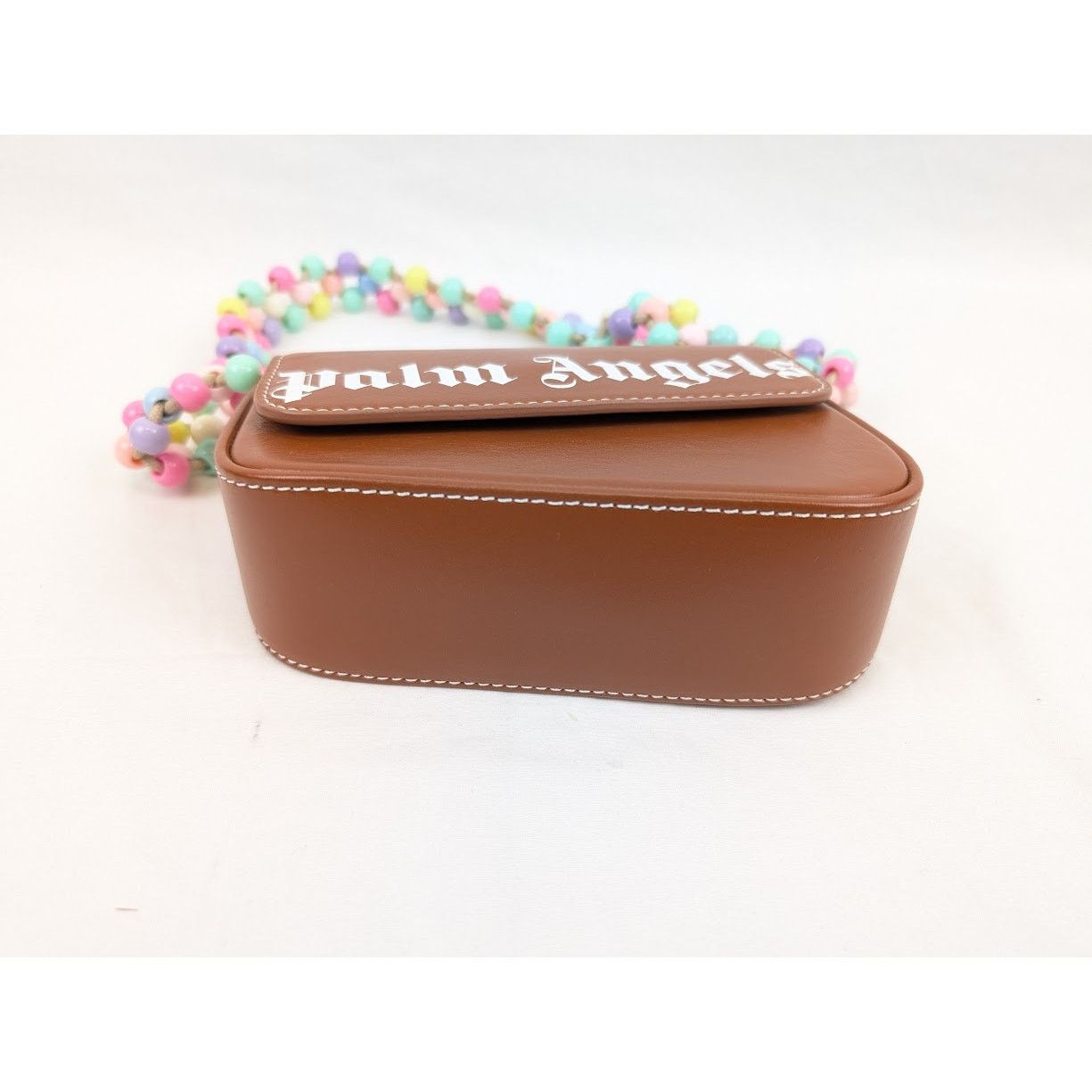 Palm Angels o1rshd1 Q: 2/Size: OS / Beads Strap Crash Bag in Brown/White Size ONE SIZE - 6 Thumbnail