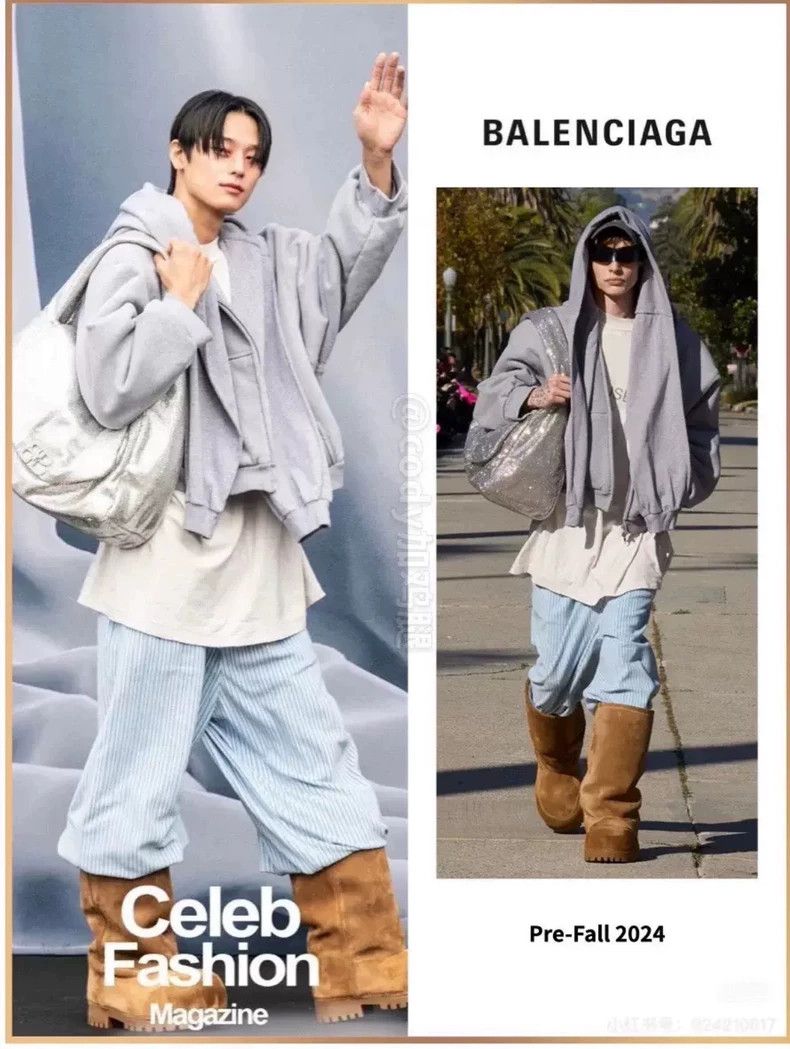 Balenciaga Balenciaga Hood gray four-sleeve coat sweater Size US S / EU 44-46 / 1 - 8 Thumbnail