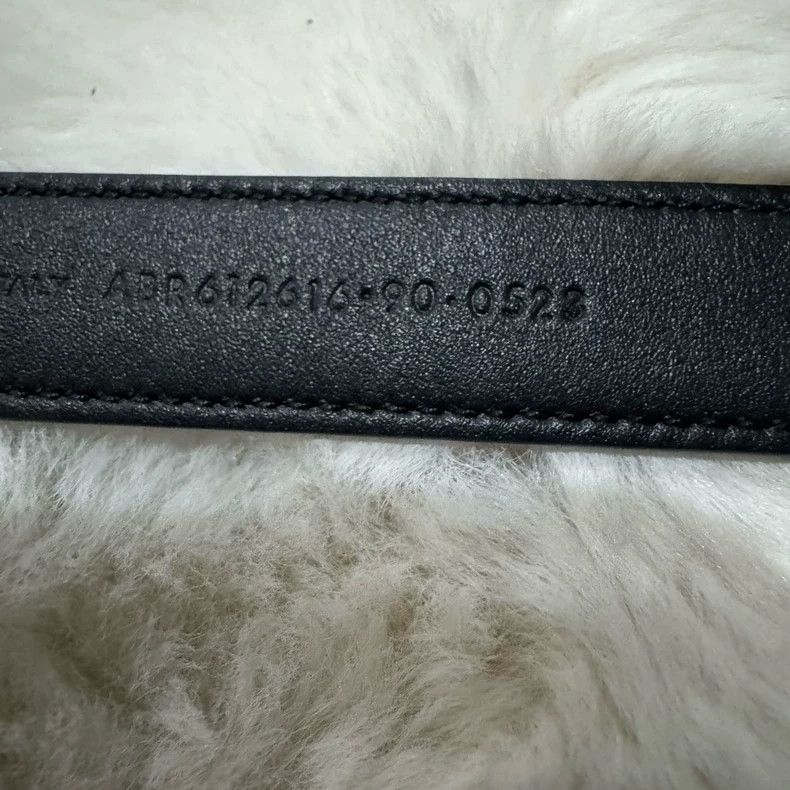 Saint Laurent Paris Saint Laurent Paris Black and silver logo embossed belt be Size ONE SIZE - 5 Thumbnail
