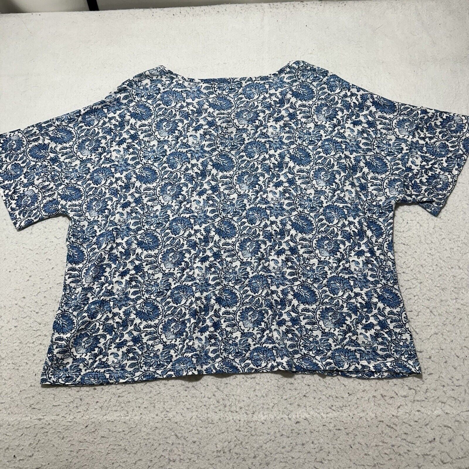 Lucky Brand Lucky Brand Large Floral Blouse Tie Front Paisley Top Size L / US 10 / IT 46 - 10 Thumbnail