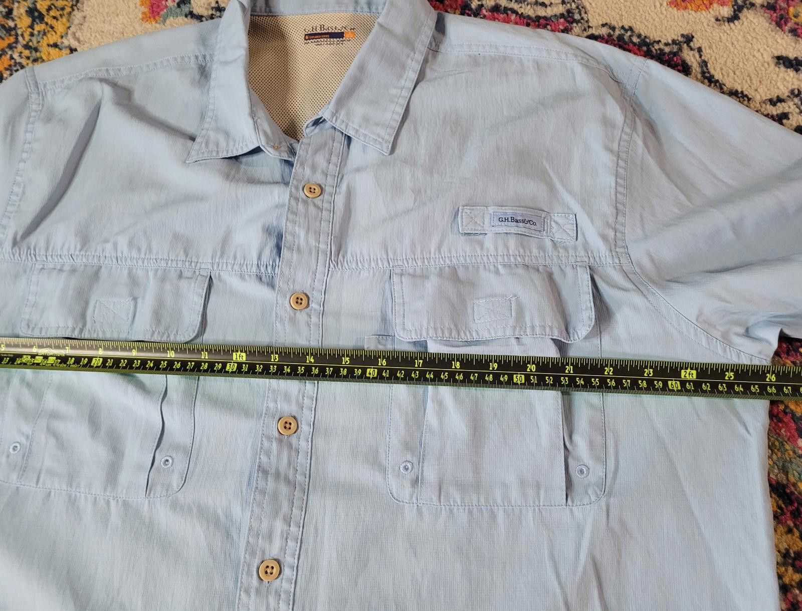 G.H. Bass & Co. G.H.Bass & Co Mens XL Explorer Series Button Down Shirt fish Size US XL / EU 56 / 4 - 2 Thumbnail