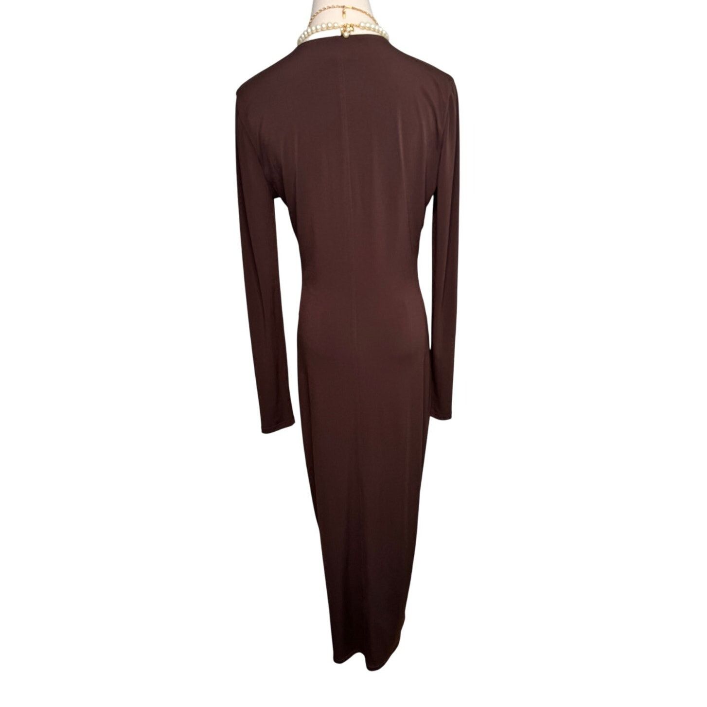 AYA MUSE Aya Muse Perugia Dress long sleeve brown size large L Size L / US 10 / IT 46 - 10 Thumbnail