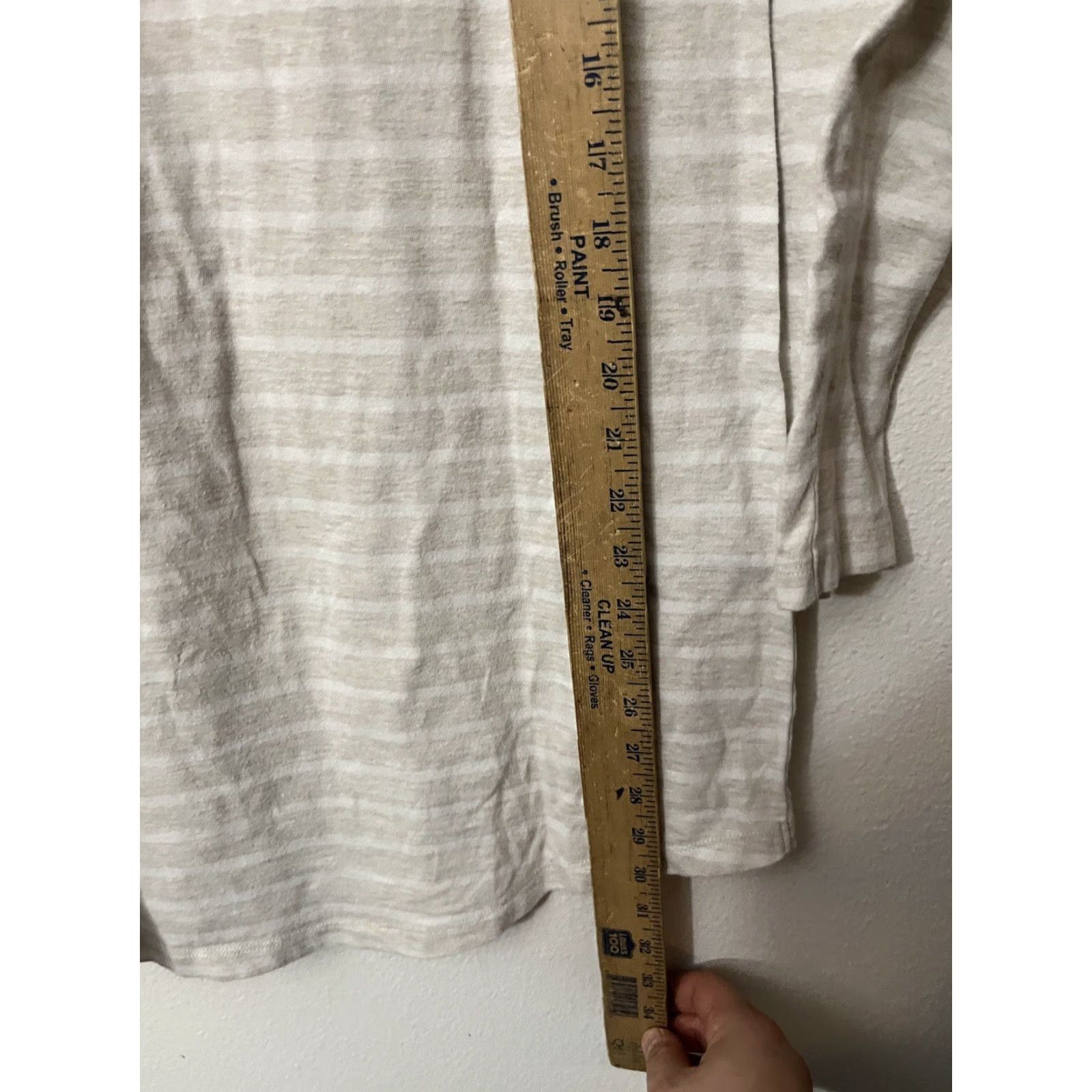 Victoria's Secret VINTAGE Victoria's Secret Sleep Shirt Striped Gown Beigе S Small Women's Long Sleeve Love 90s Theme Size S / US 4 / IT 40 - 4 Thumbnail