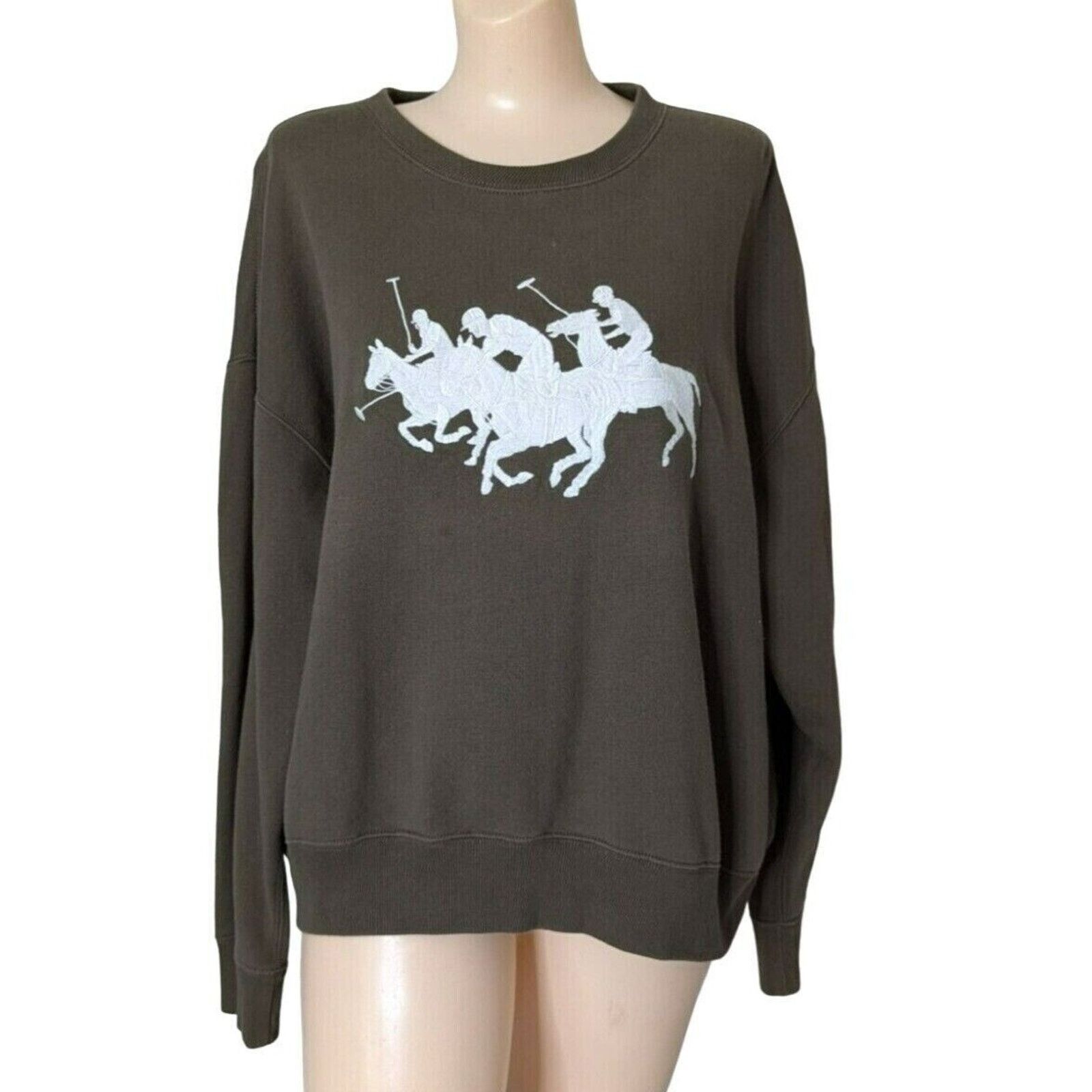 Polo Ralph Lauren Polo Ralph Lauren Women XL Sweatshirt Triple Horseman Y2K Size XL / US 12-14 / IT 48-50 - 1 Thumbnail