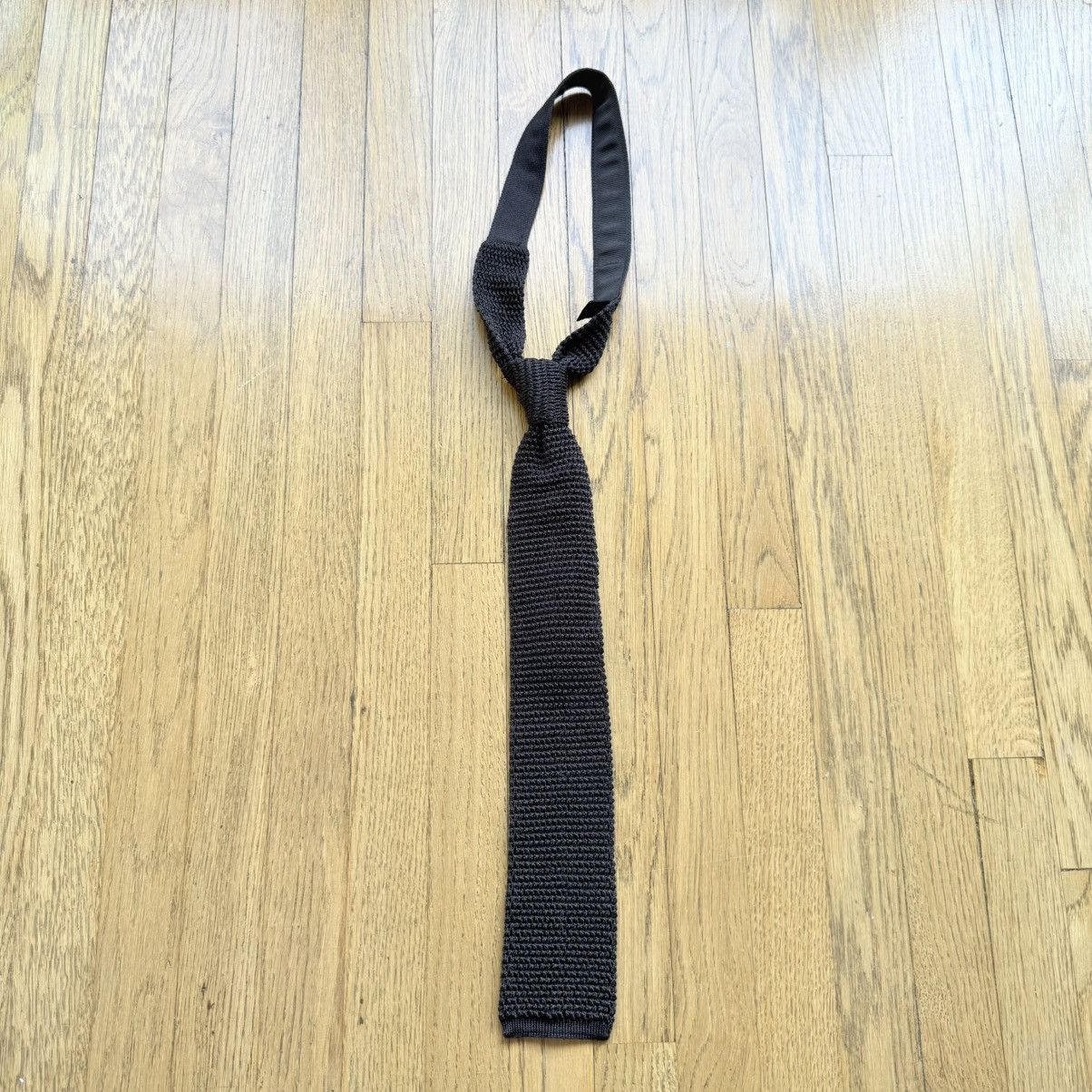Tom Ford Tom ford 7.5cm black Knitted Silk Tie Size ONE SIZE - 1 Thumbnail