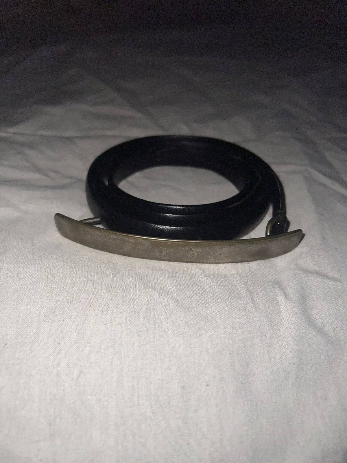 Julius Julius SS06 brutalist cow leather hook belt made in Japan | Grailed