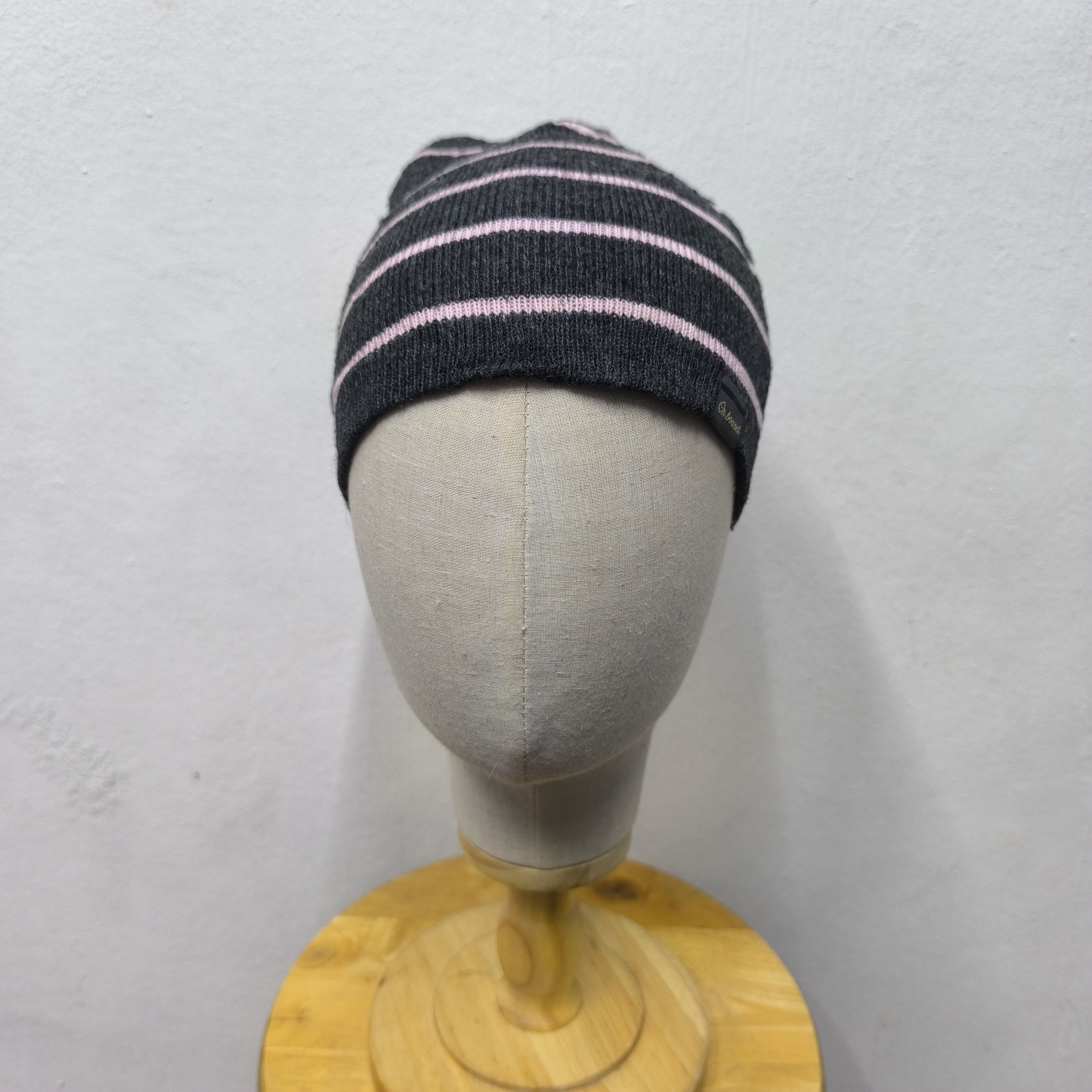 Japanese Brand 💥 On board stripes pink pull on beanie hat Size ONE SIZE - 2 Thumbnail
