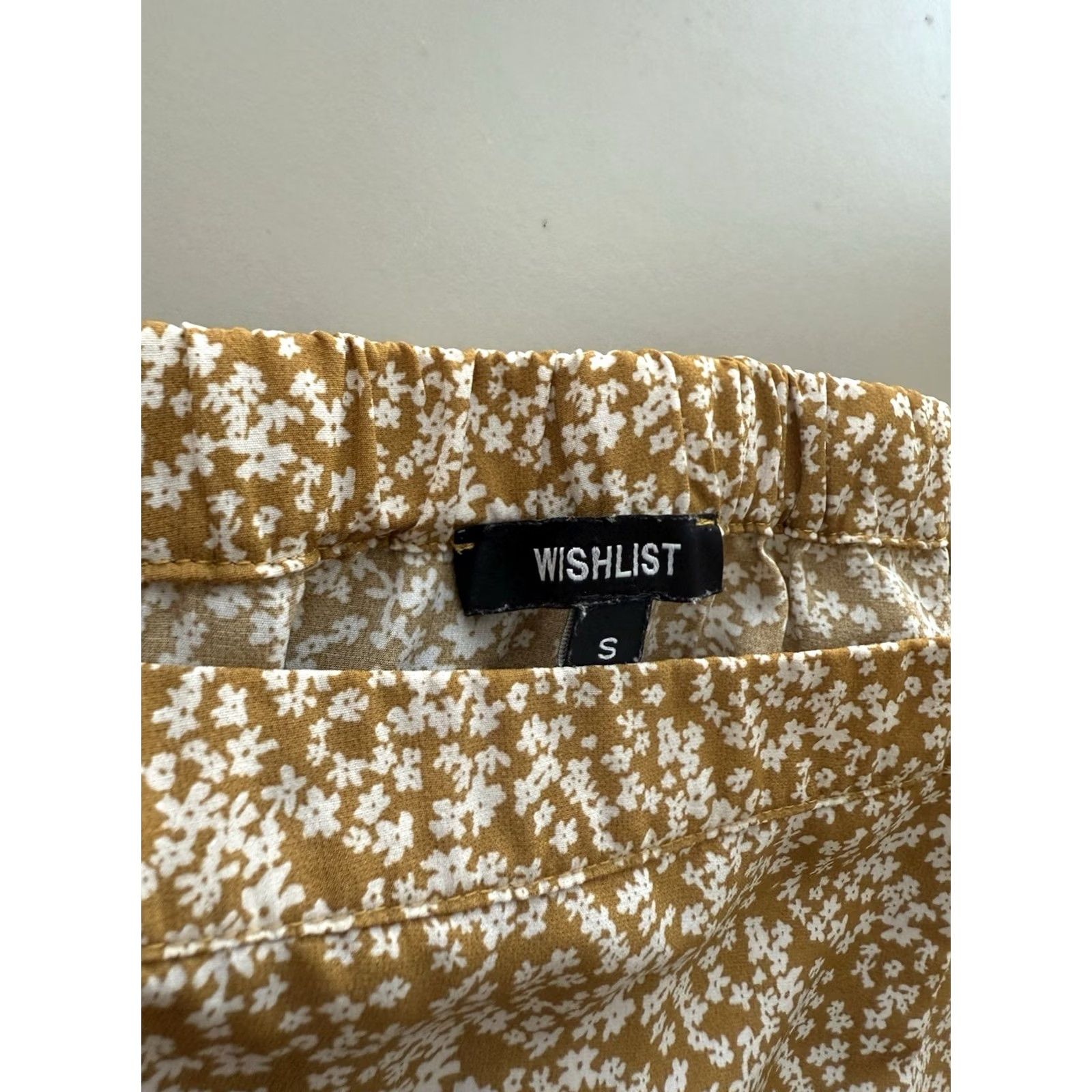 Vintage Wishlist Skirt Midi Floral Yellow White Chiffon Ruffle Elastic Waist Boho Cottagecore Womens S Size 28" / US 6 / IT 42 - 3 Thumbnail