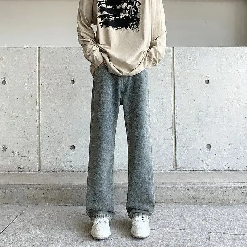 Japanese Brand Retro loose straight leg micro flared jeans Size US 32 / EU 48 - 6 Thumbnail