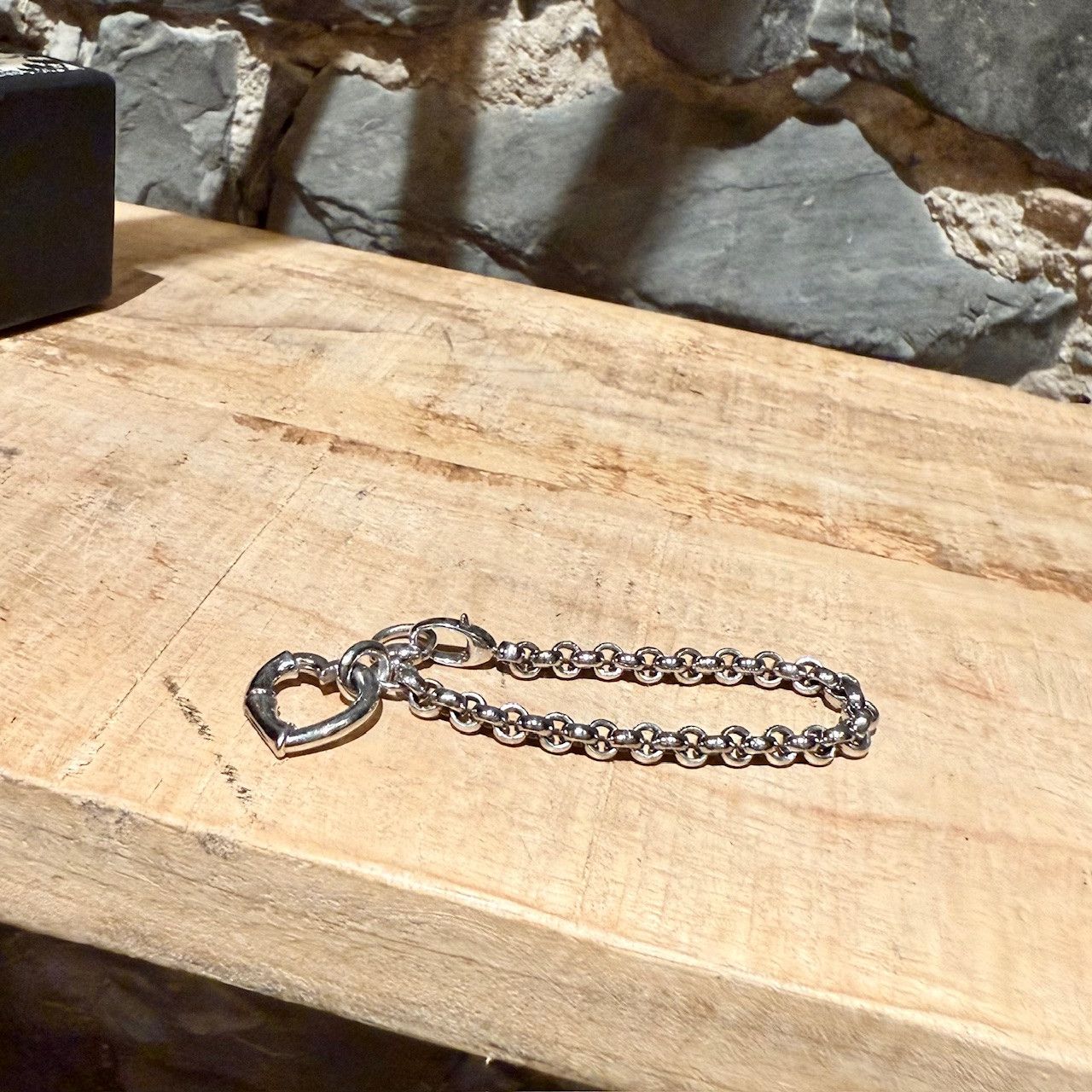 Gucci Gucci 925 Silver Chain Bamboo Heart Charm Bracelet Size ONE SIZE - 5 Thumbnail