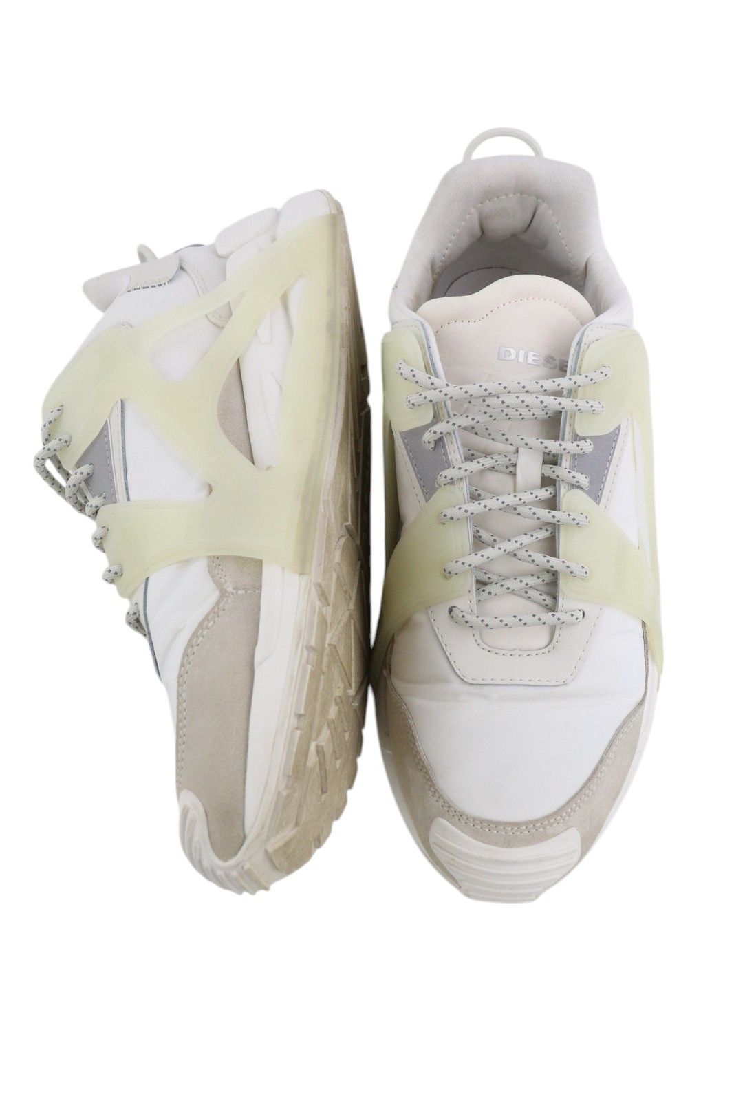 Diesel S-SERENDIPITY MASK EU44.5 White Almond Toe Low Top 40965 Size US 11.5 / EU 44-45 - 7 Thumbnail