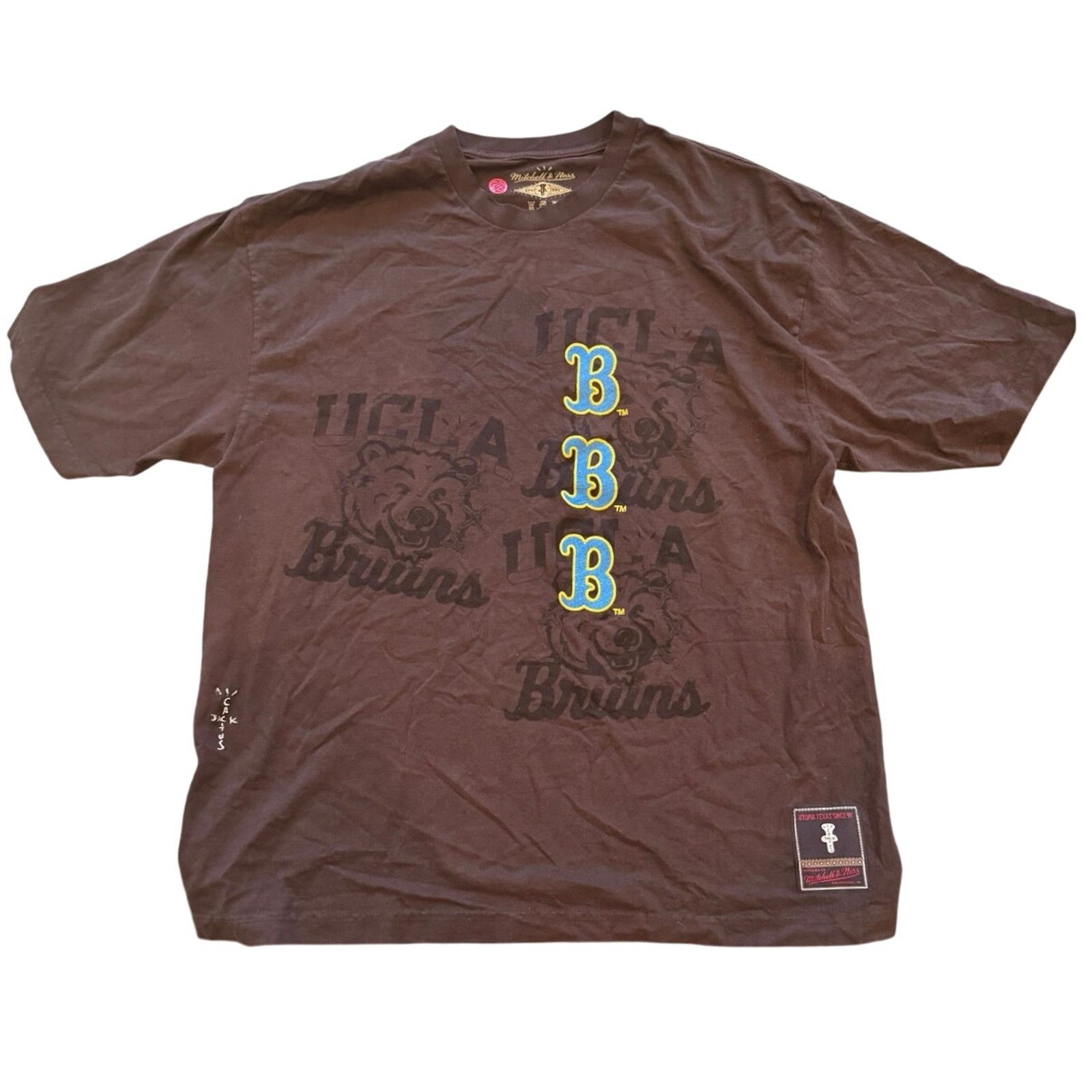 Travis Scott Cactus Jack Travis Scott x Mitchell & Ness UCLA Seal Tee 2XL Size US XXL / EU 58 / 5 - 6 Thumbnail