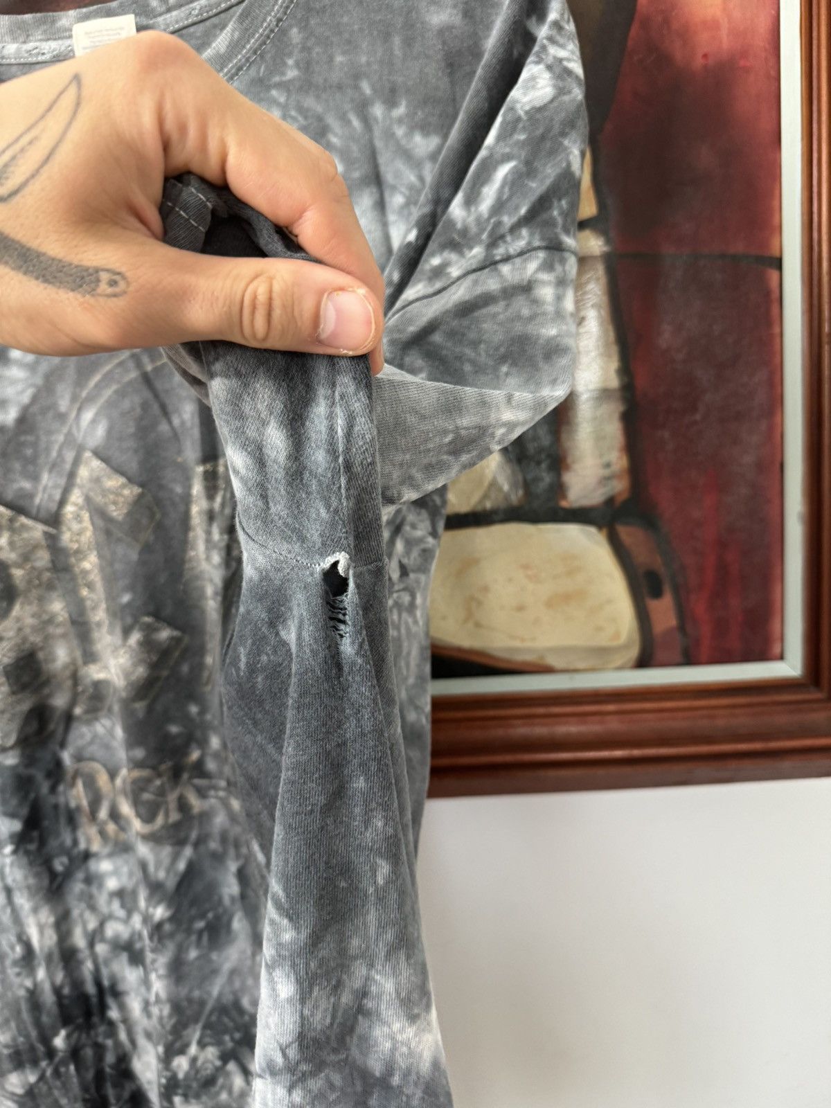Band Tees Vintage ACDC Rock or Bust tie dye band tee rare distressed Size US XXL / EU 58 / 5 - 6 Thumbnail