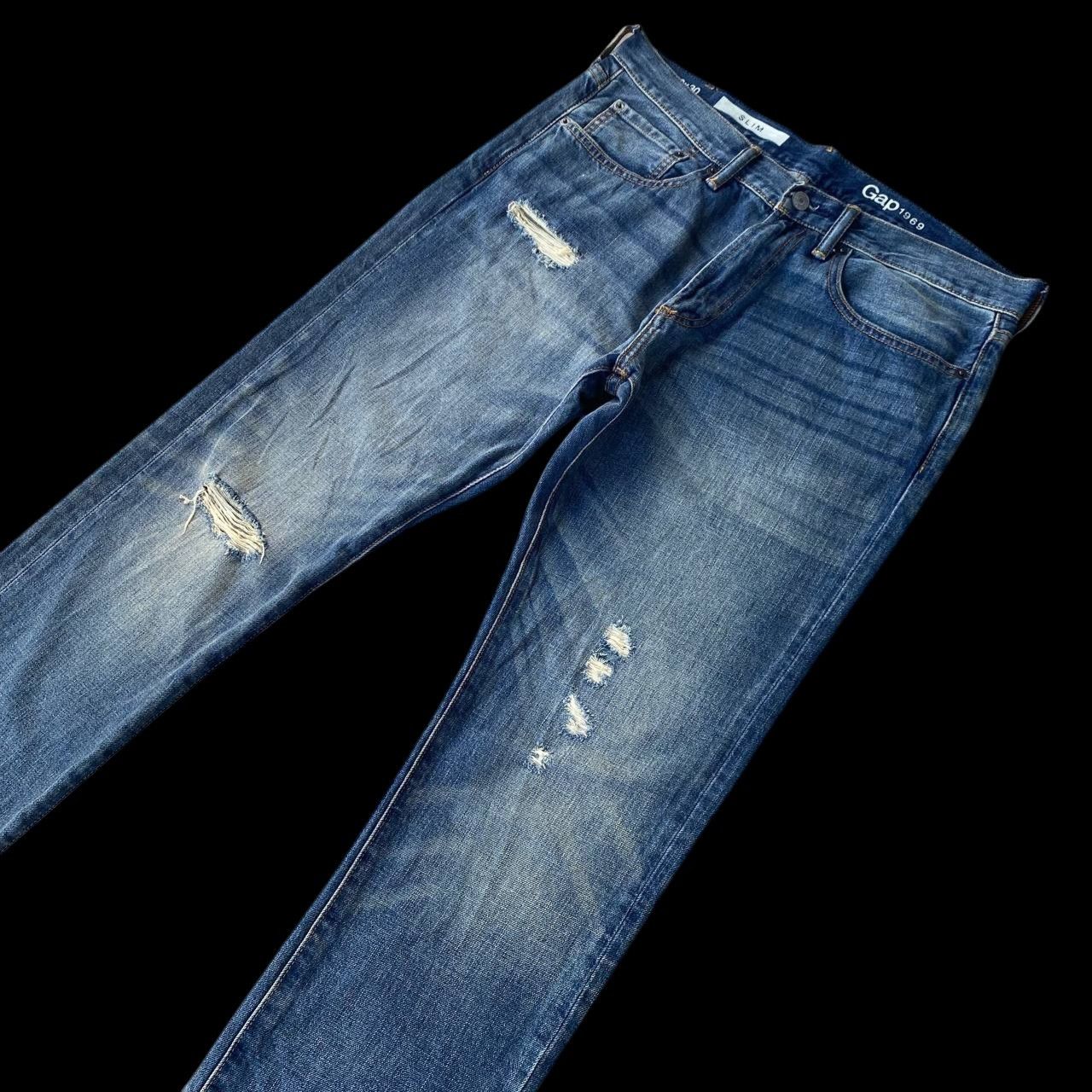 Gap VINTAGE Y2K GAP DISTRESSED GRUNGE DENIM Size US 33 - 4 Thumbnail