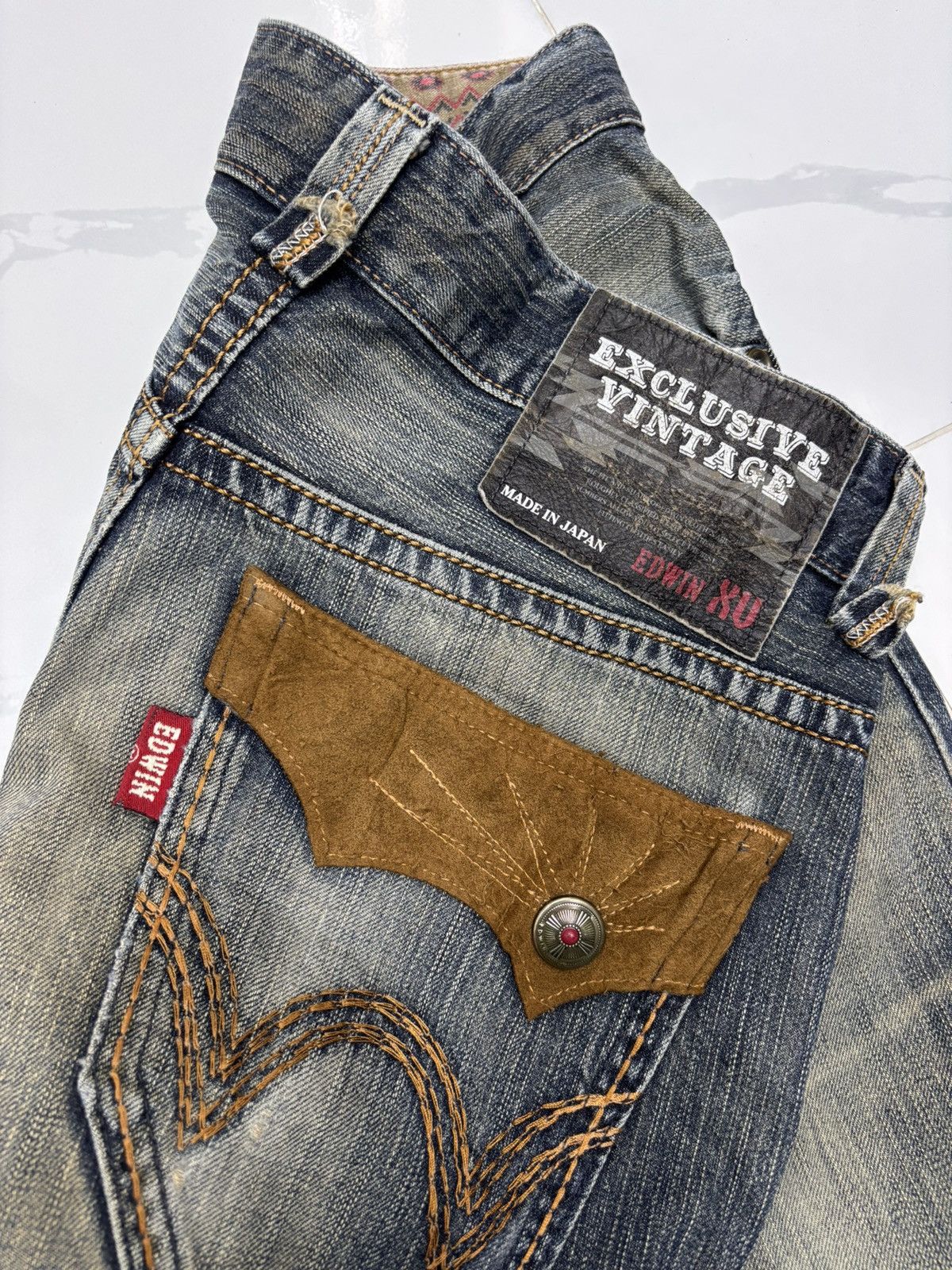Kapital 🔥EDWIN EXCLUSIVE VINTAGE MUD WASH RUSTY JEANS DISTRESSED Size US 34 / EU 50 - 10 Thumbnail