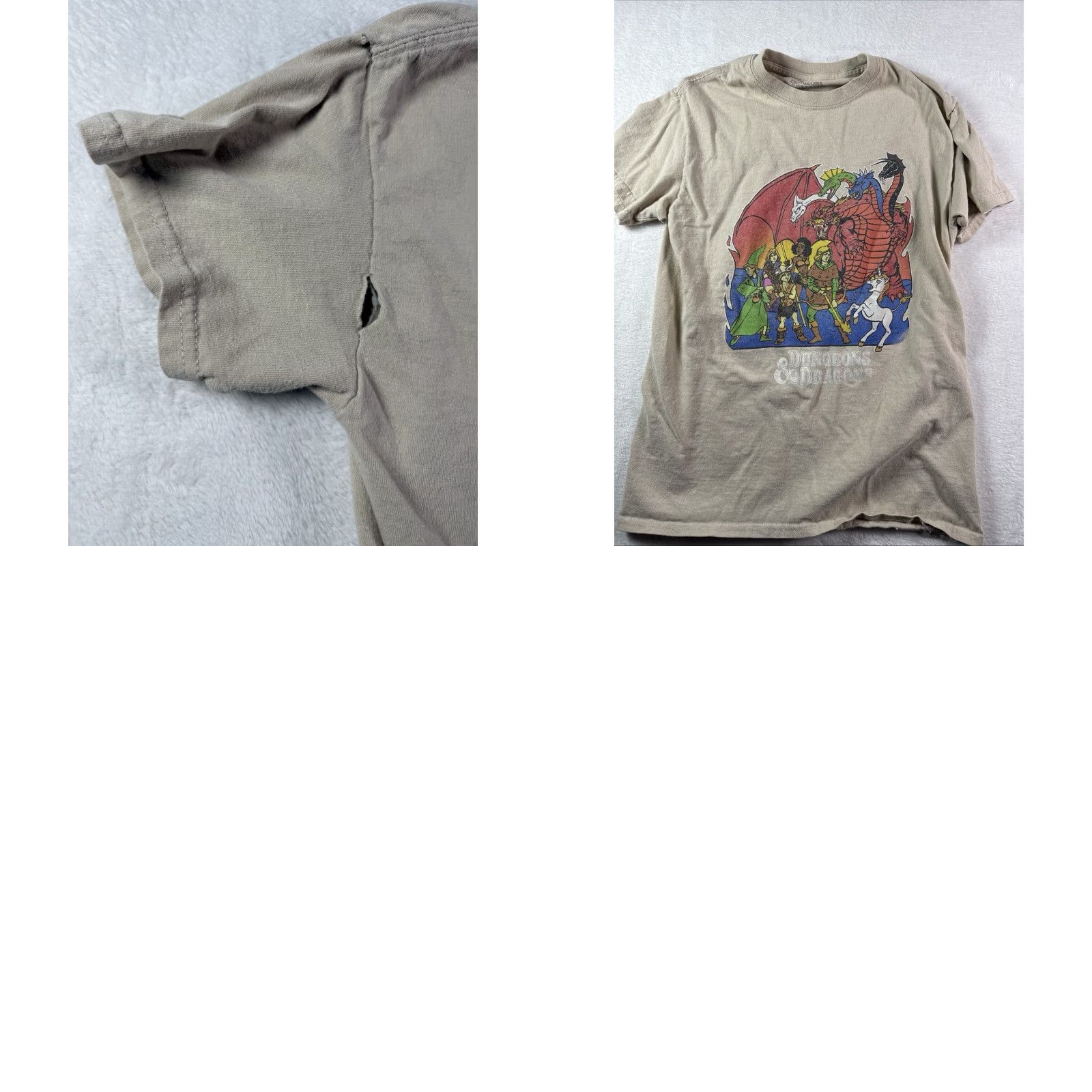 Vintage Dungeons & Dragons T-shirt Unisex Adults Short Sleeve Crew Neck Wizard Graphic Tee 2019 Brown Small Size US S / EU 44-46 / 1 - 8 Thumbnail