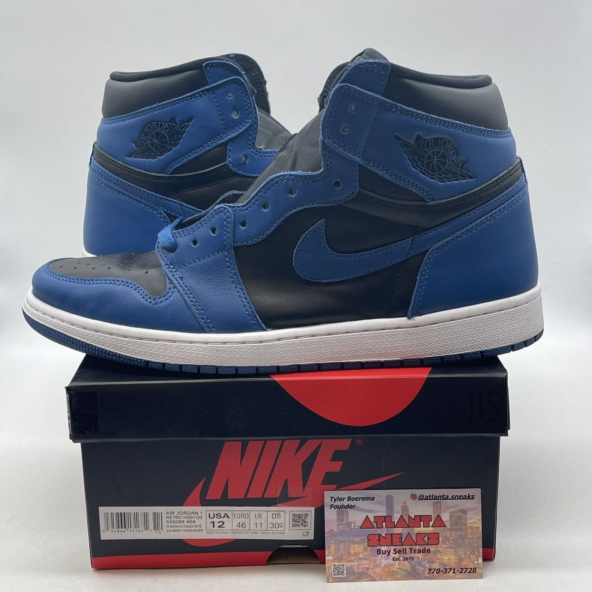 Jordan Brand Air Jordan 1 high dark marine blue Size US 12 / EU 45 - 1 Thumbnail