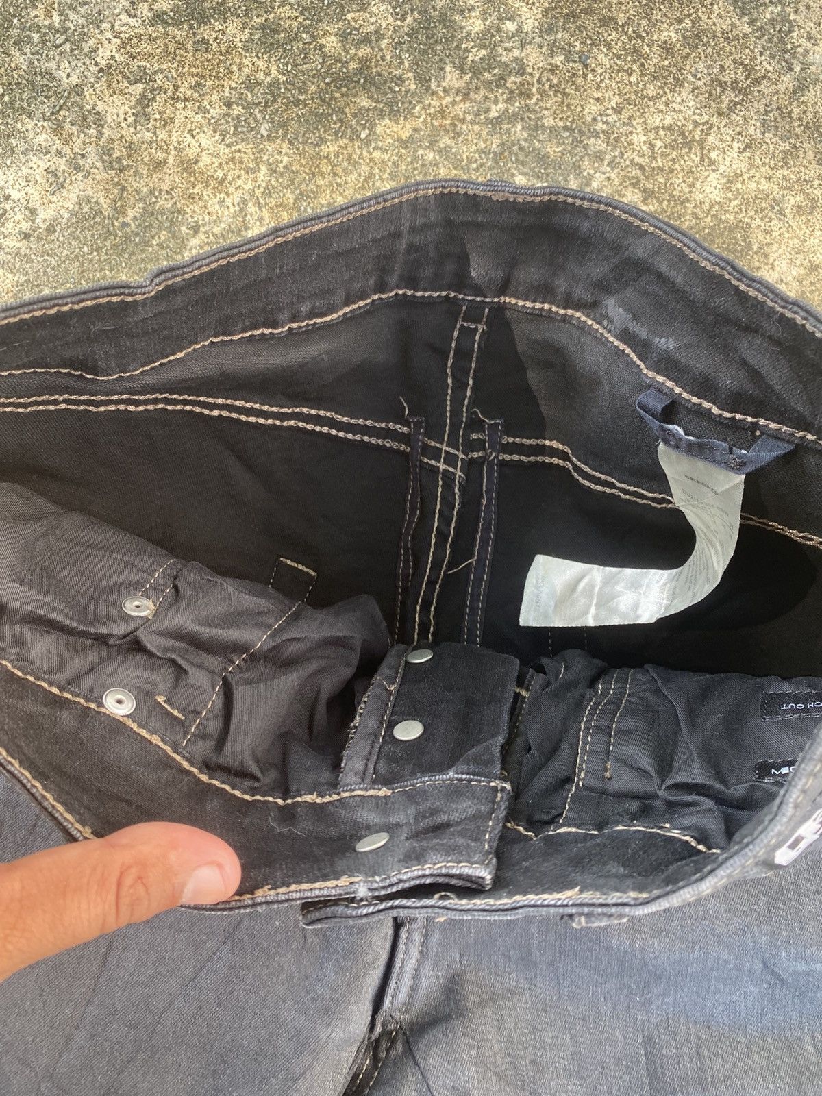 Rick Owens Drkshdw Rick Owens Drkshdw Blax Wax Creatch Cut Pant Size US 30 / EU 46 - 7 Thumbnail