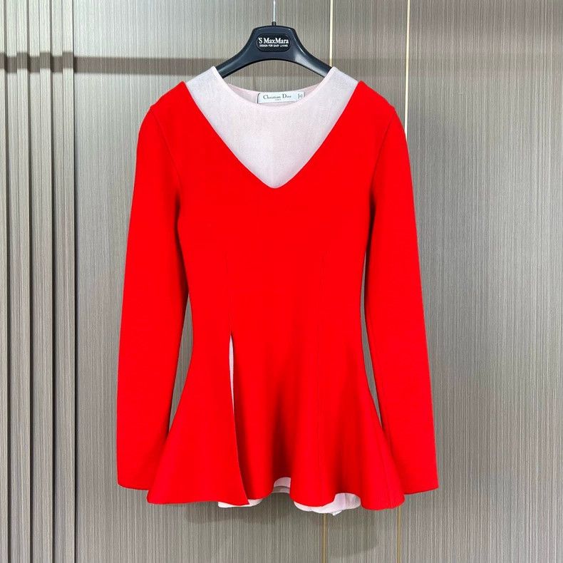 Dior Dior Double-layer wool knitted waist long sleeves 2504-Next Size S / US 4 / IT 40 - 1 Thumbnail