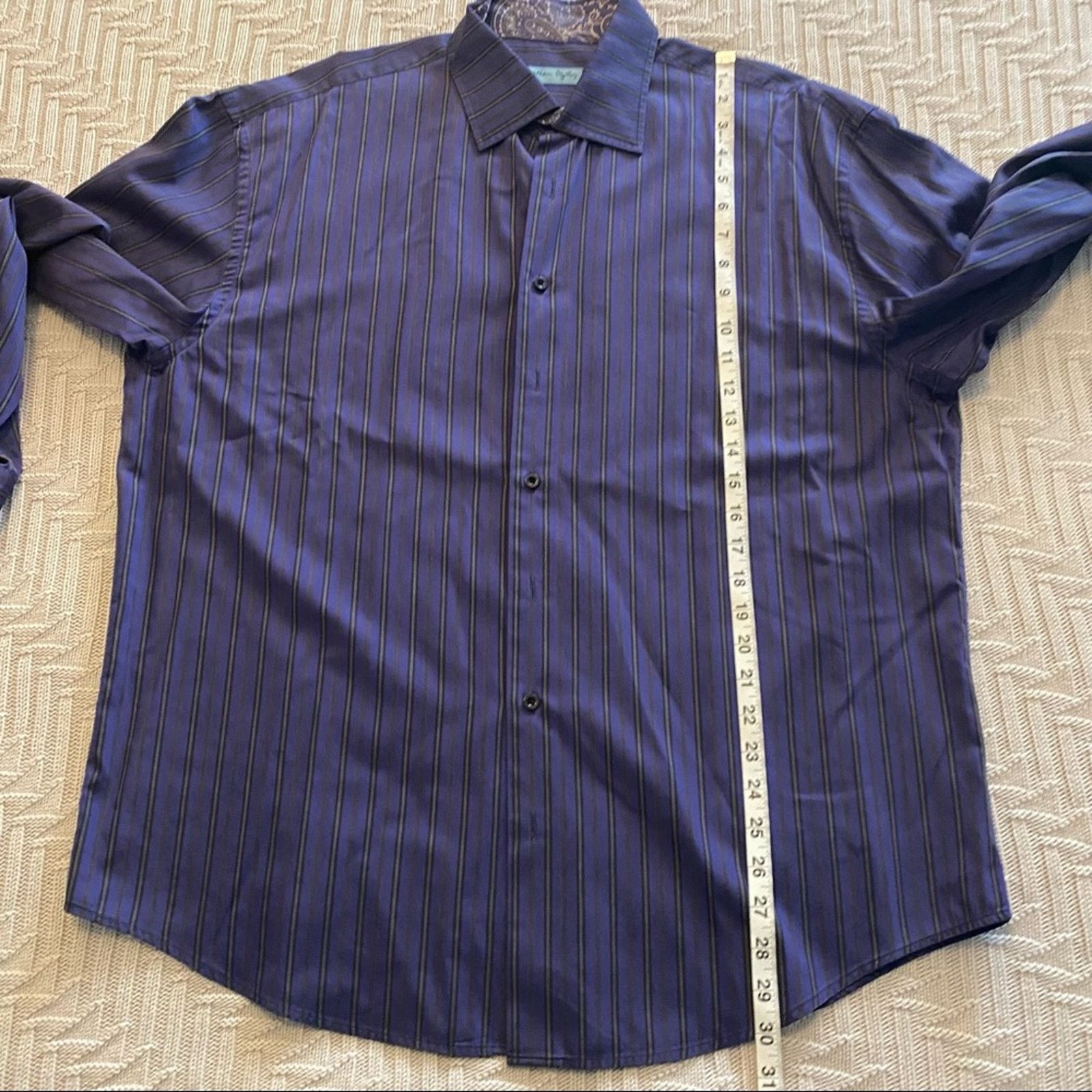 Other Jonathan Ogilvy purple striped button down Size US XL / EU 56 / 4 - 8 Thumbnail