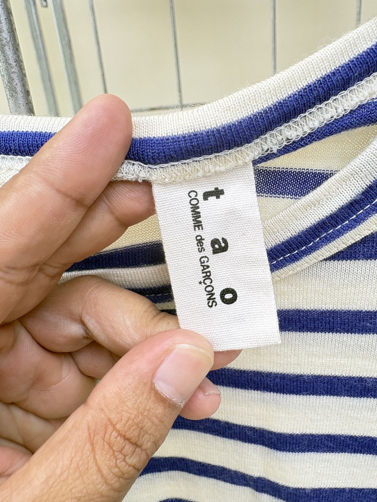 Comme des Garcons t a o Comme des Garcons cut lace bra stripe tee Size M / US 6-8 / IT 42-44 - 4 Thumbnail
