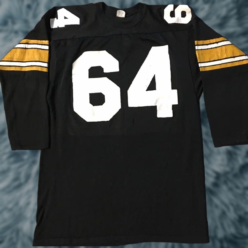 Mason's VINTAGE 60s Jack Reynolds #64 Game Worn Football Jersey L USA Rams 49ers 70s Jersey Men 42-44 Black Modern Athletic Sports Football Vintage Jersey Size US XL / EU 56 / 4 - 1 Thumbnail